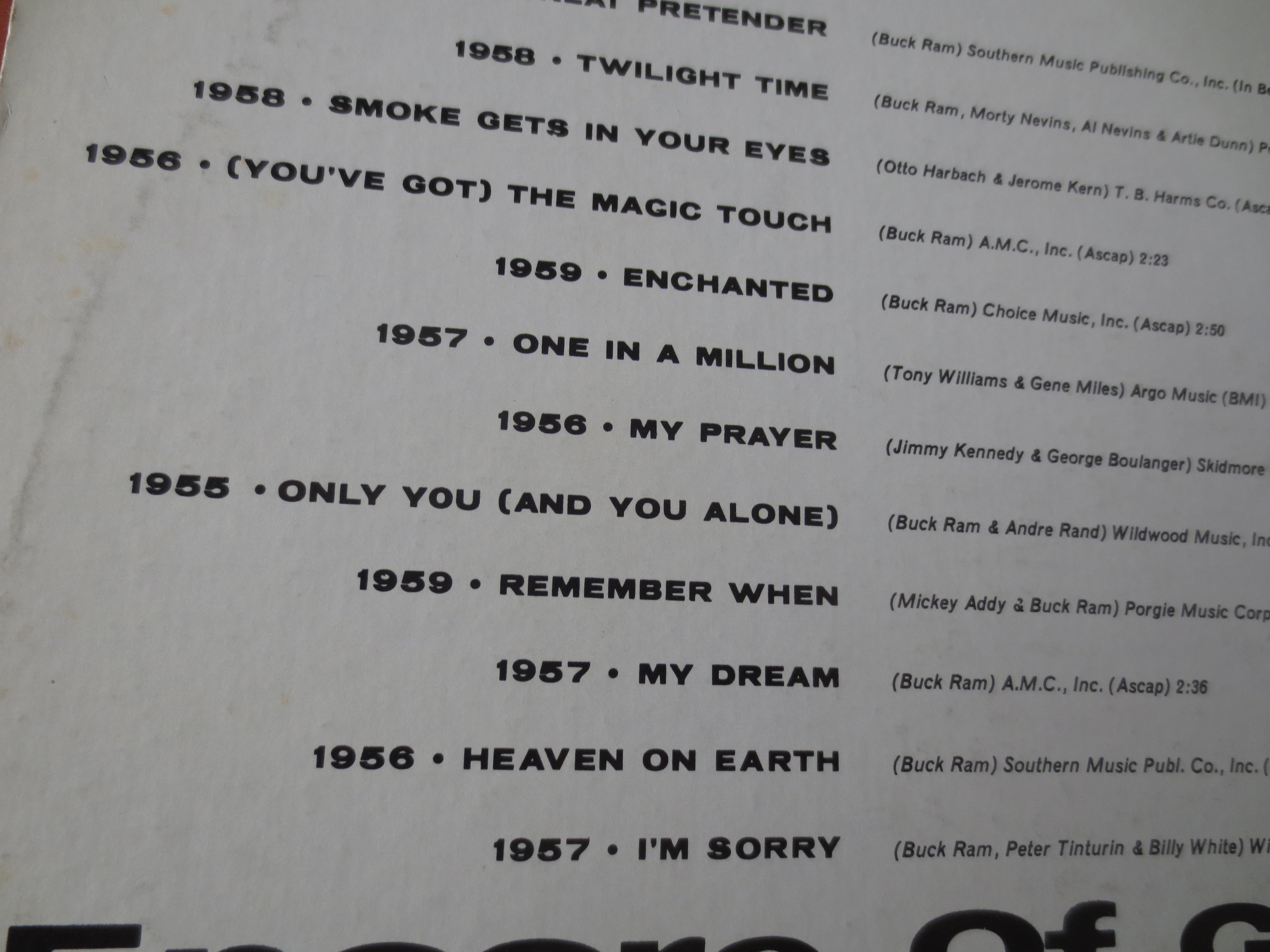 The Platters – Encore of Golden Hits (1960) Vinyl LP
