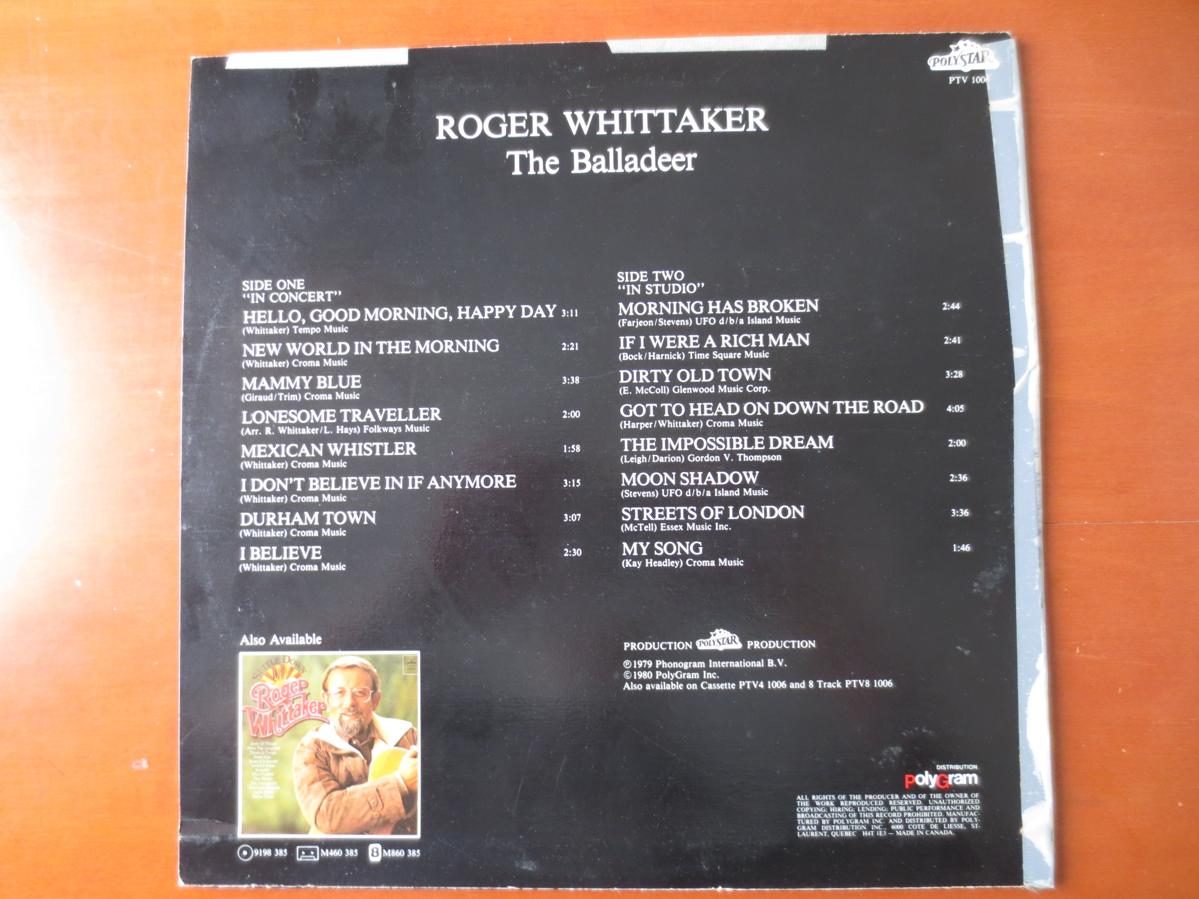 Roger Whittaker – The Balladeer (1980) Vinyl LP