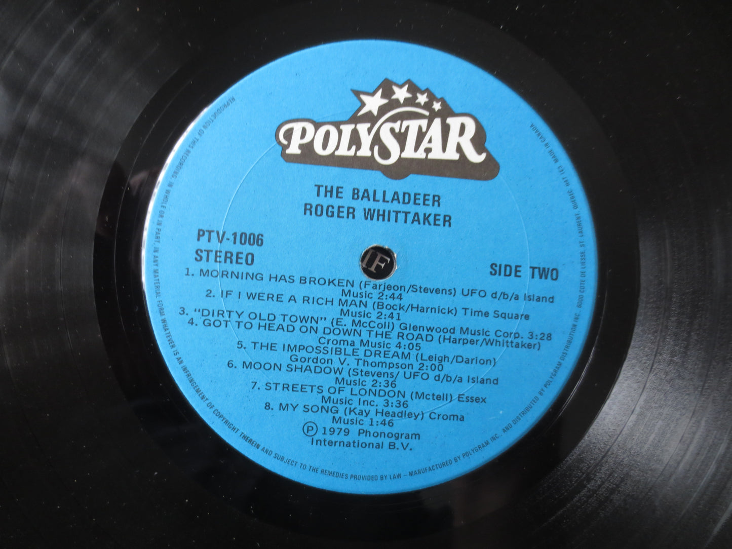 ROGER WHITTAKER, The BALLADEER, Country Records, Vintage Vinyl, Record Vinyl, Records, Vinyl Records, Vinyl, 1980 Records