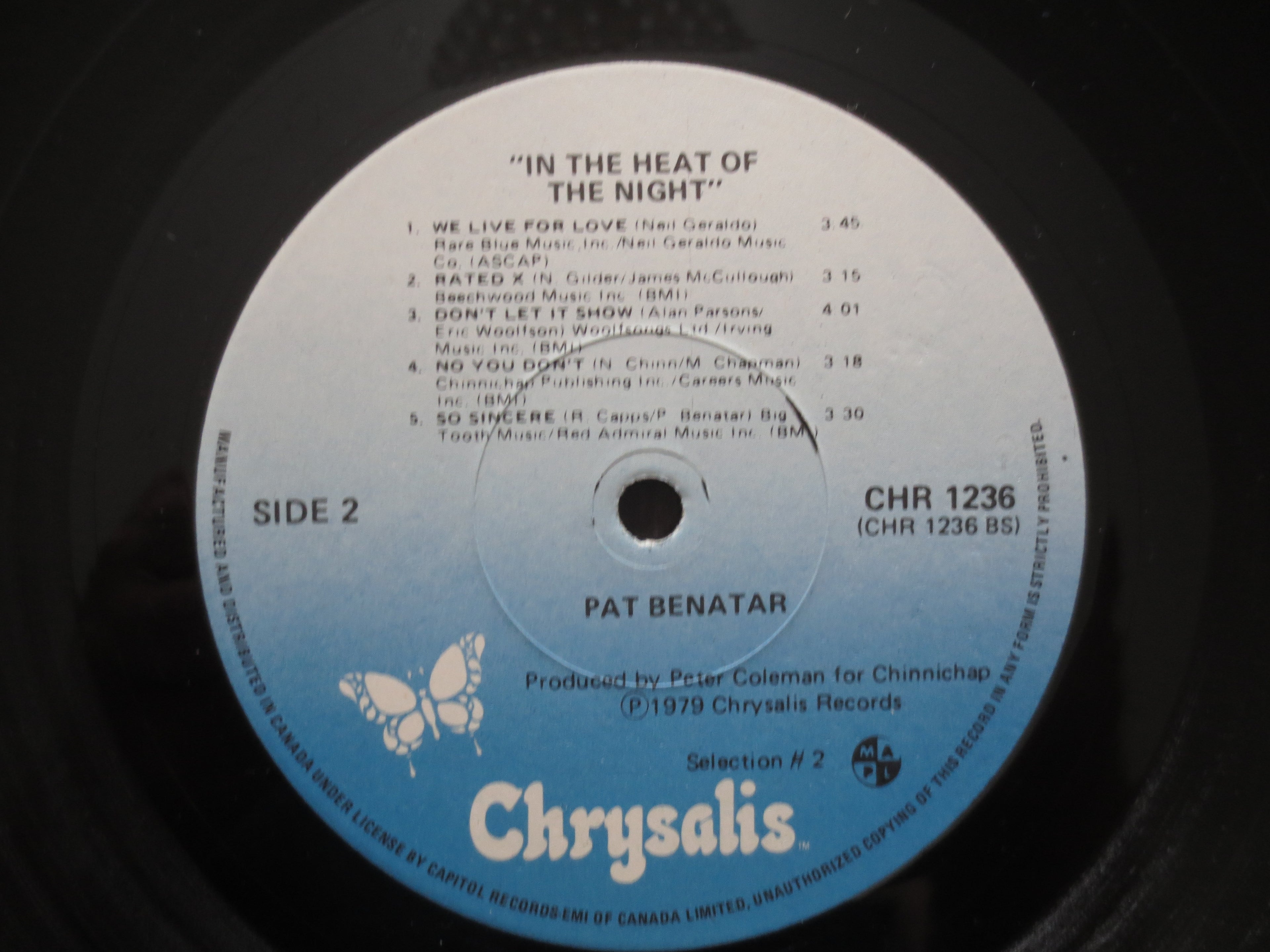 Pat Benatar – In the Heat of the Night (1979) Vinyl LP
