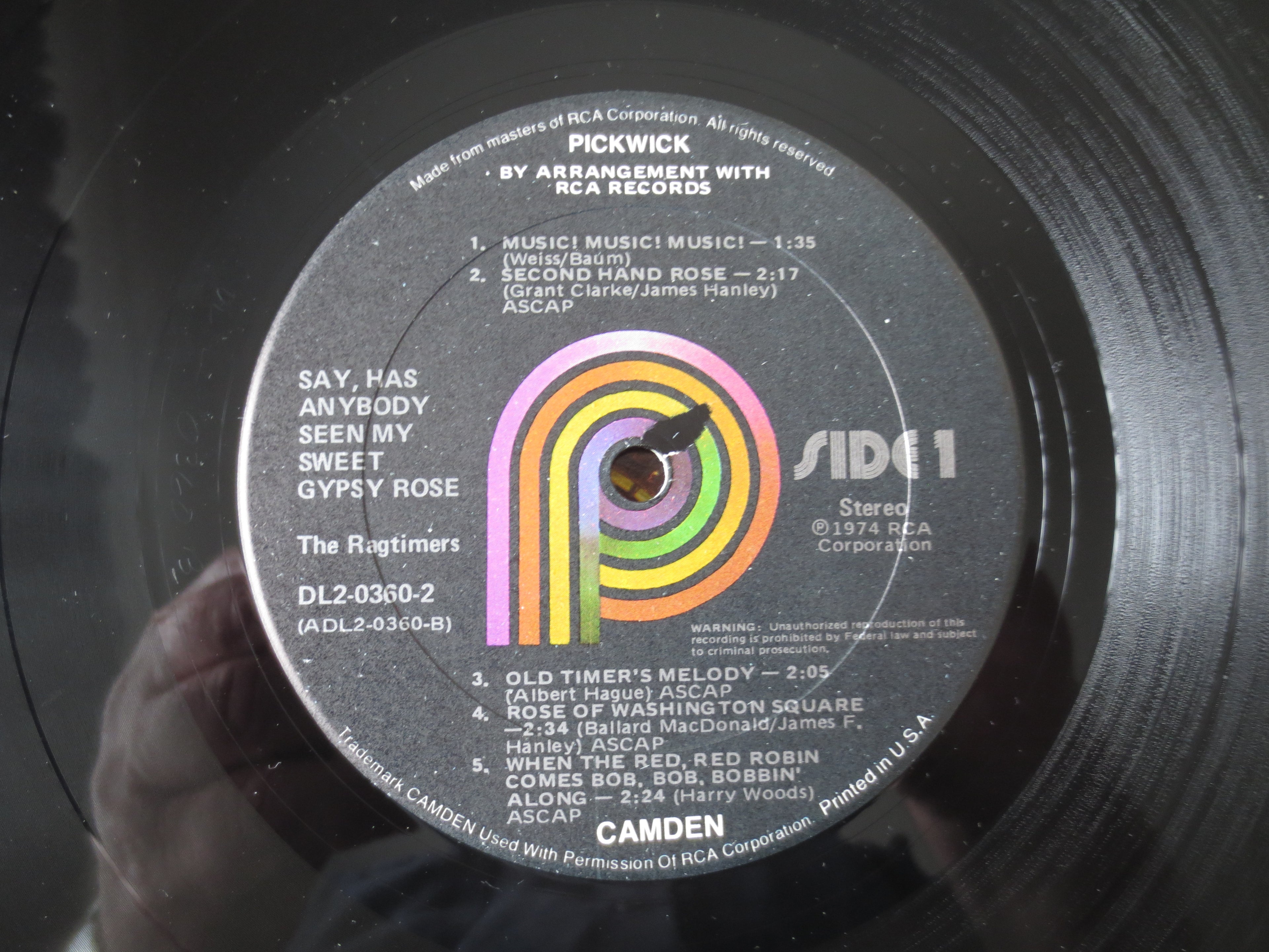 The Ragtimers – Say, Has Anybody Seen My Sweet Gypsy Rose? (1974) Double Vinyl LP