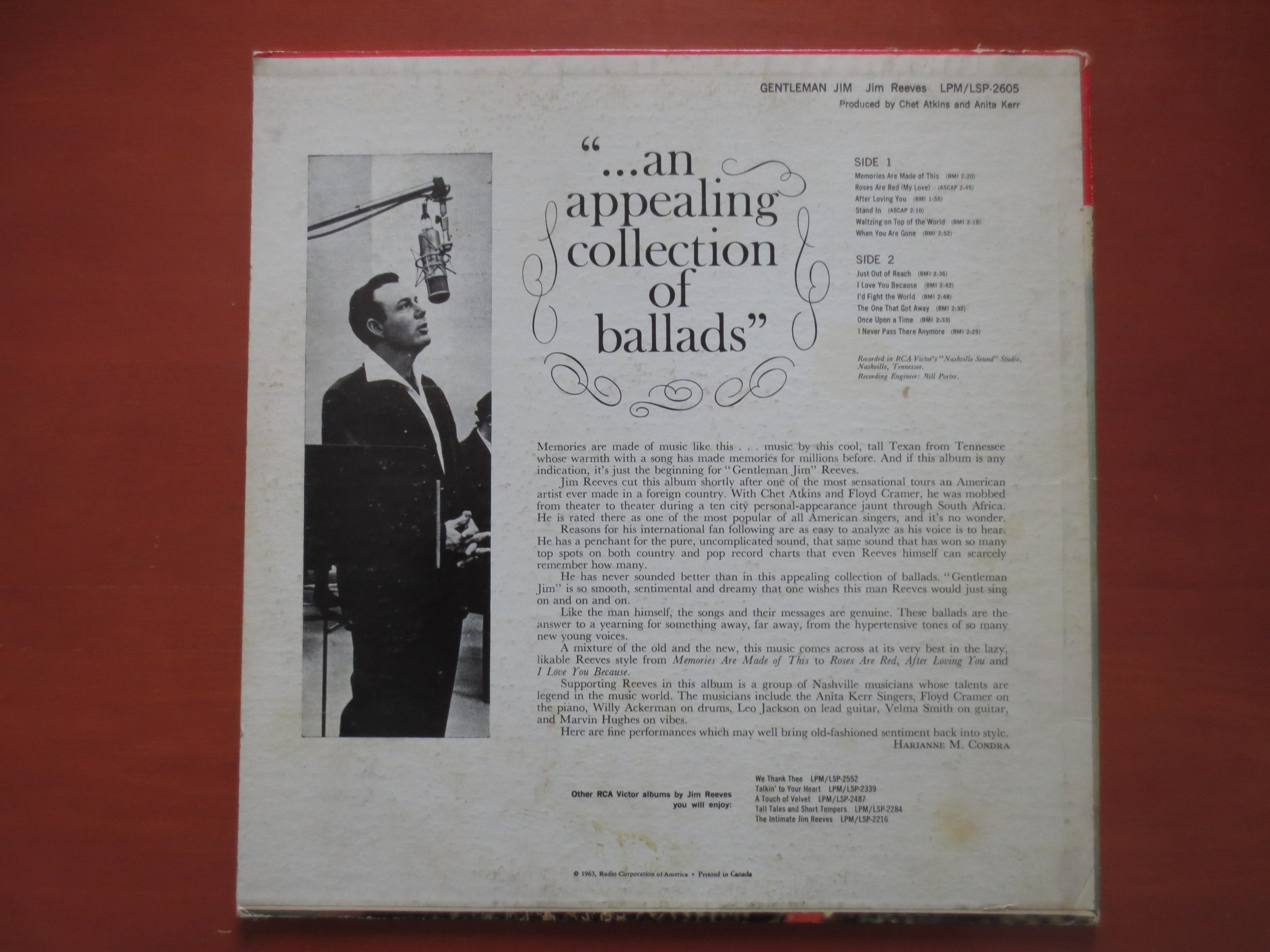 Jim Reeves – Gentleman Jim (1963) Vinyl LP