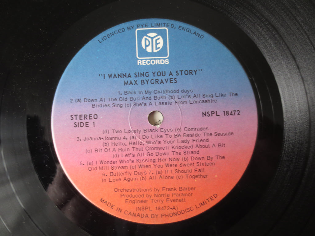 Max Bygraves – I Wanna Sing You a Story (1976) Vinyl LP