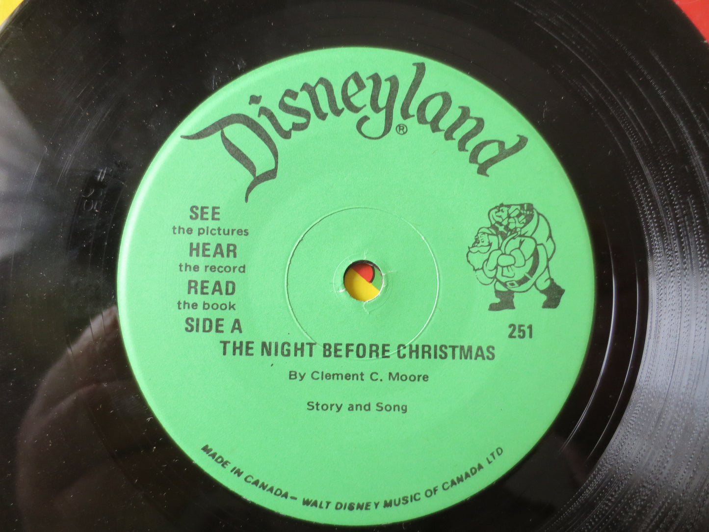 DISNEY Album, The Night Before Christmas, Disneyland Records, Disney Records, Childrens Record, Disney Lp, Lps, 1970 Record