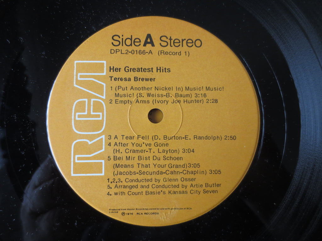 Teresa Brewer – Her Greatest Hits (1975) Double Vinyl LP