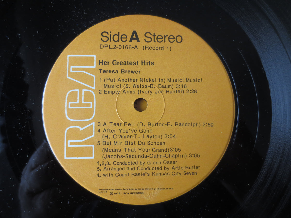Teresa Brewer – Her Greatest Hits (1975) Double Vinyl LP