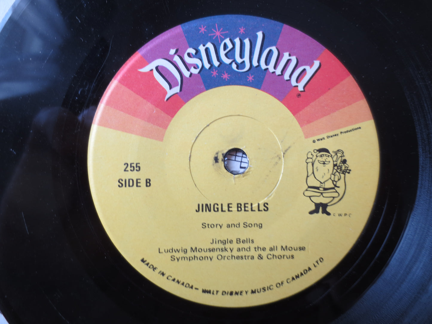 JINGLE BELLS, DISNEY Record, Disneyland Records, Disney Album, Disney Vinyl, Childrens lp, Kids Record, Vinyl, 1976 Records