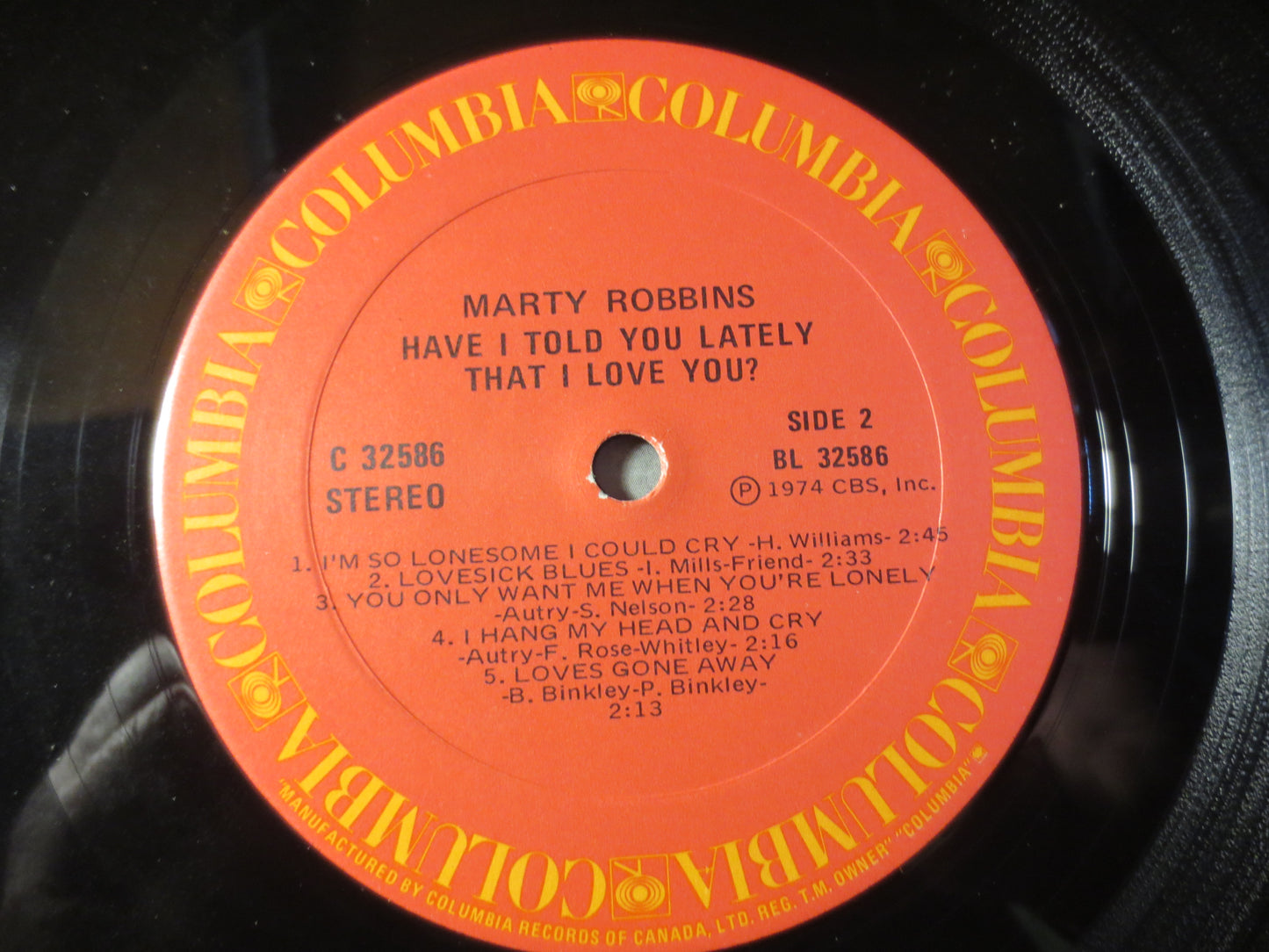 MARTY ROBBINS, Have I Told You Lately, Country Records, Vintage Vinyl, Record Vinyl, Records, Vinyl Records, 1974 Records