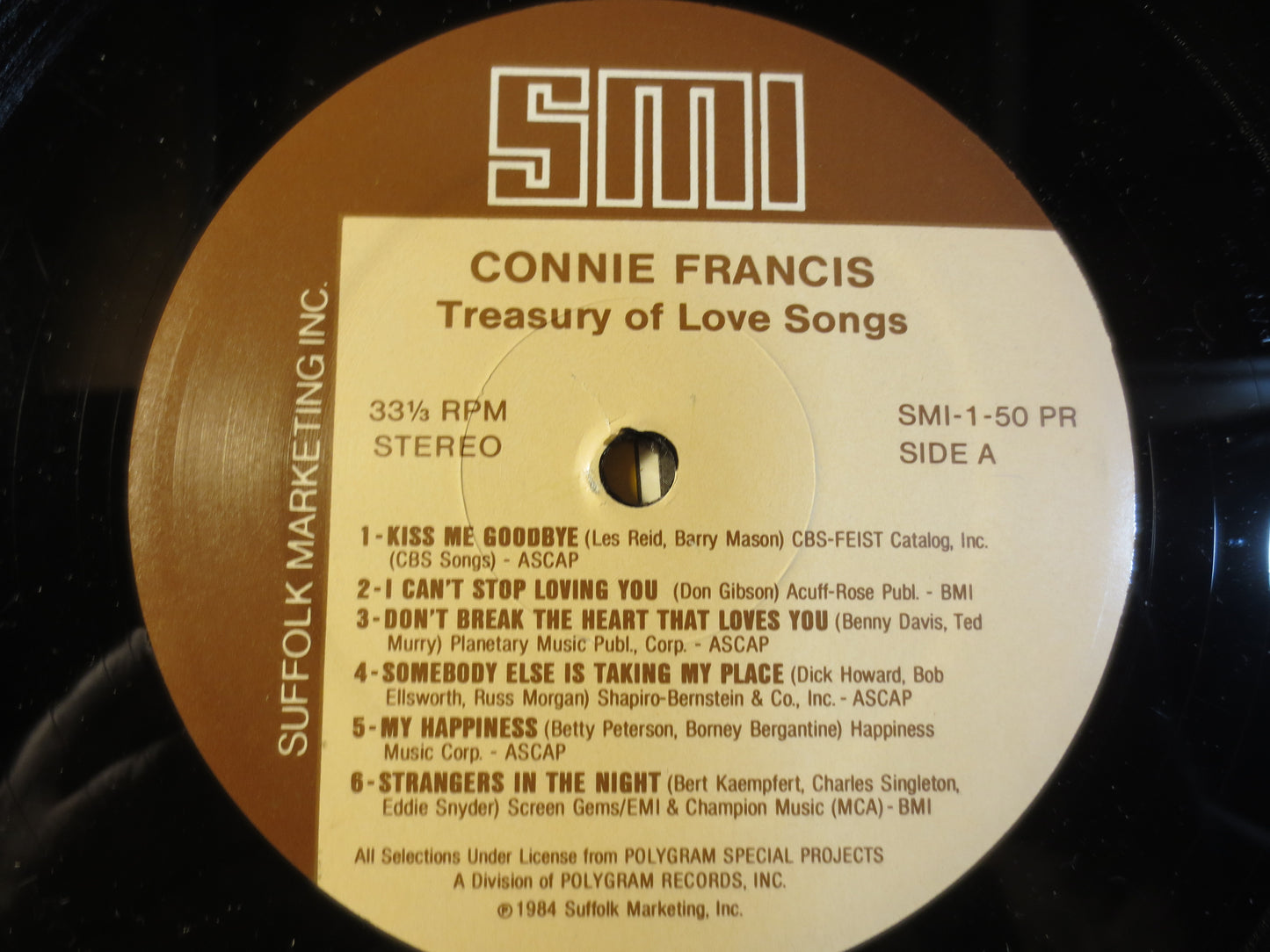 CONNIE FRANCIS, Treasury of LOVE Songs, Pop Records, Vintage Vinyl, Record Viny, Records, Vinyl Record, Vinyl, 1984 Records