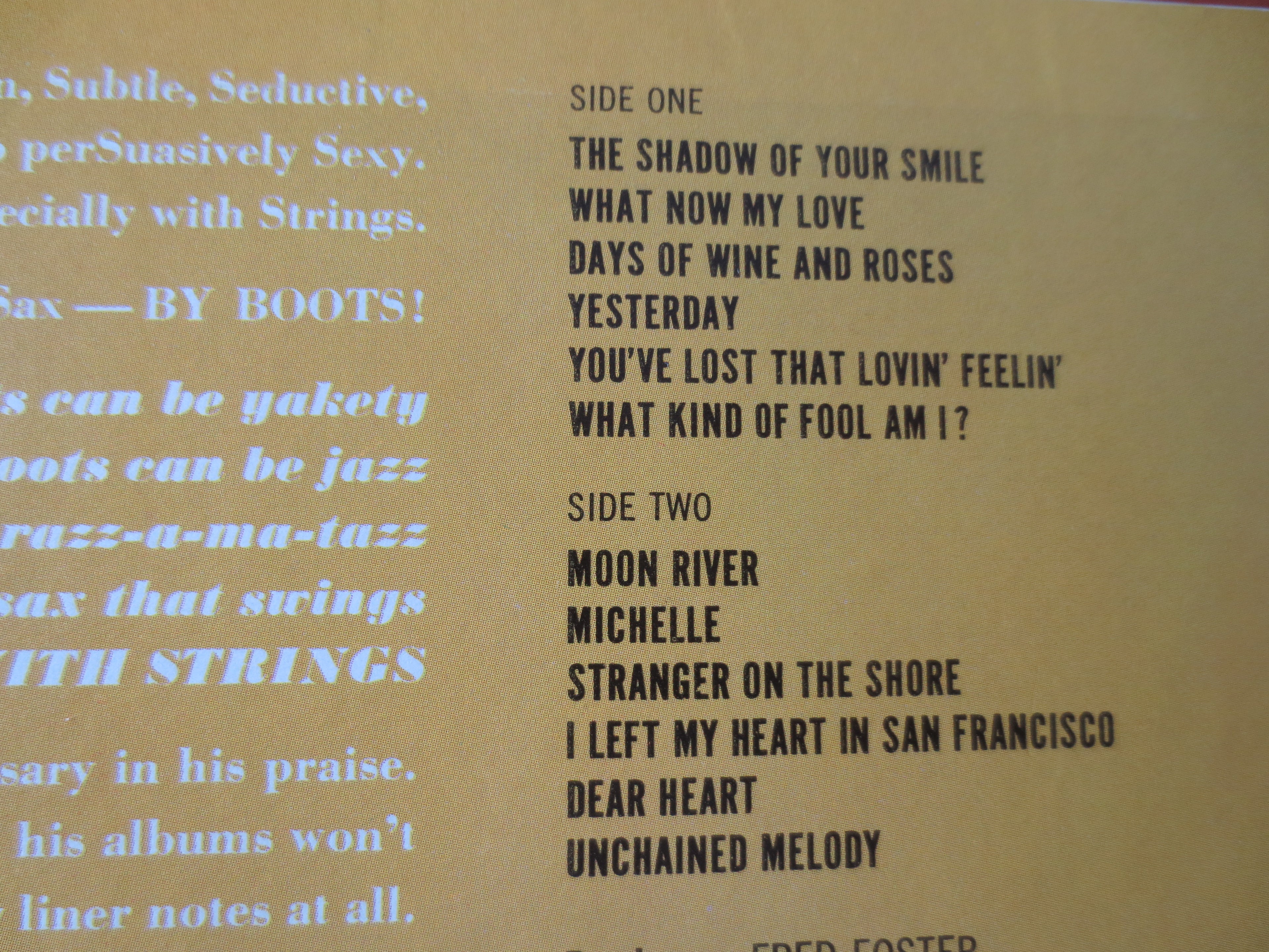 Boots Randolph – Boots With Strings (1966) Vinyl LP