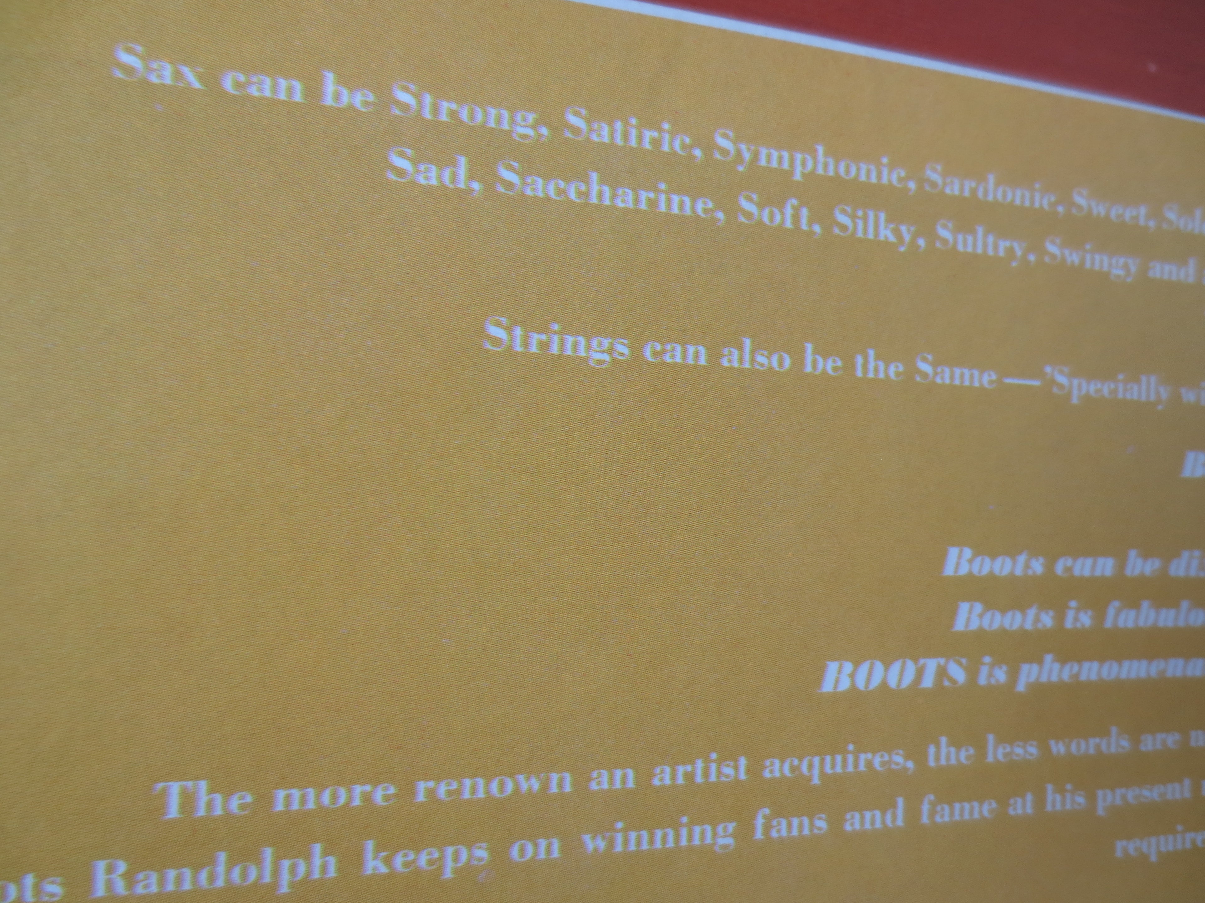 Boots Randolph – Boots With Strings (1966) Vinyl LP