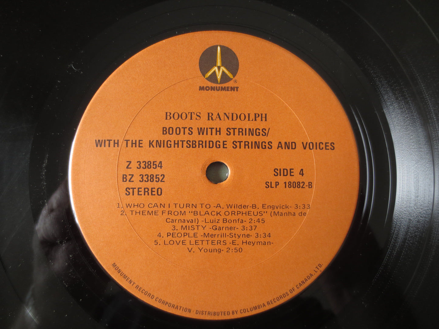 BOOTS RANDOLPH, Boots With STRINGS, Knightsbridge String, Vintage Vinyl, Record Vinyl, Sax Music, Vinyl Lp, 1966 Records