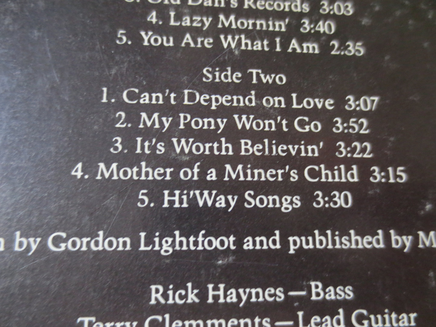 GORDON LIGHTFOOT, Old Dan's RECORDS, Country Record, Gordon Lightfoot lp, Vintage Vinyl, Vinyl, Vinyl Record, 1972 Records