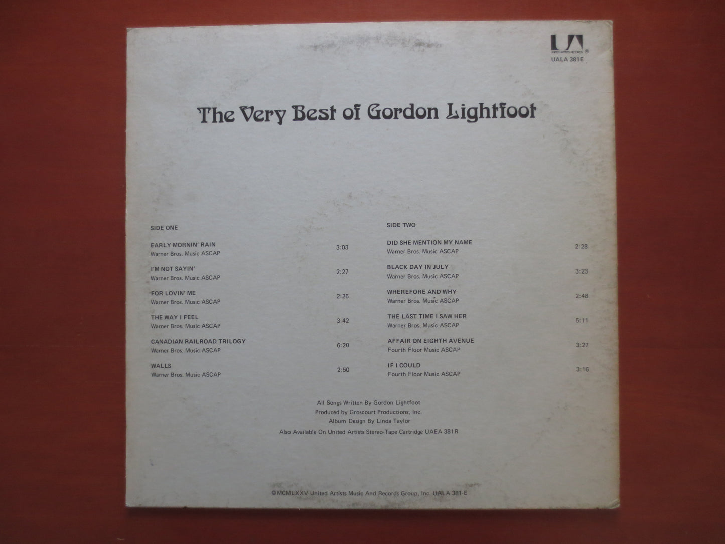 GORDON LIGHTFOOT, BEST of Records, Country Records, Country Vinyl, Record Vinyl, Records, lps, Vinyl Records, 1980 Records