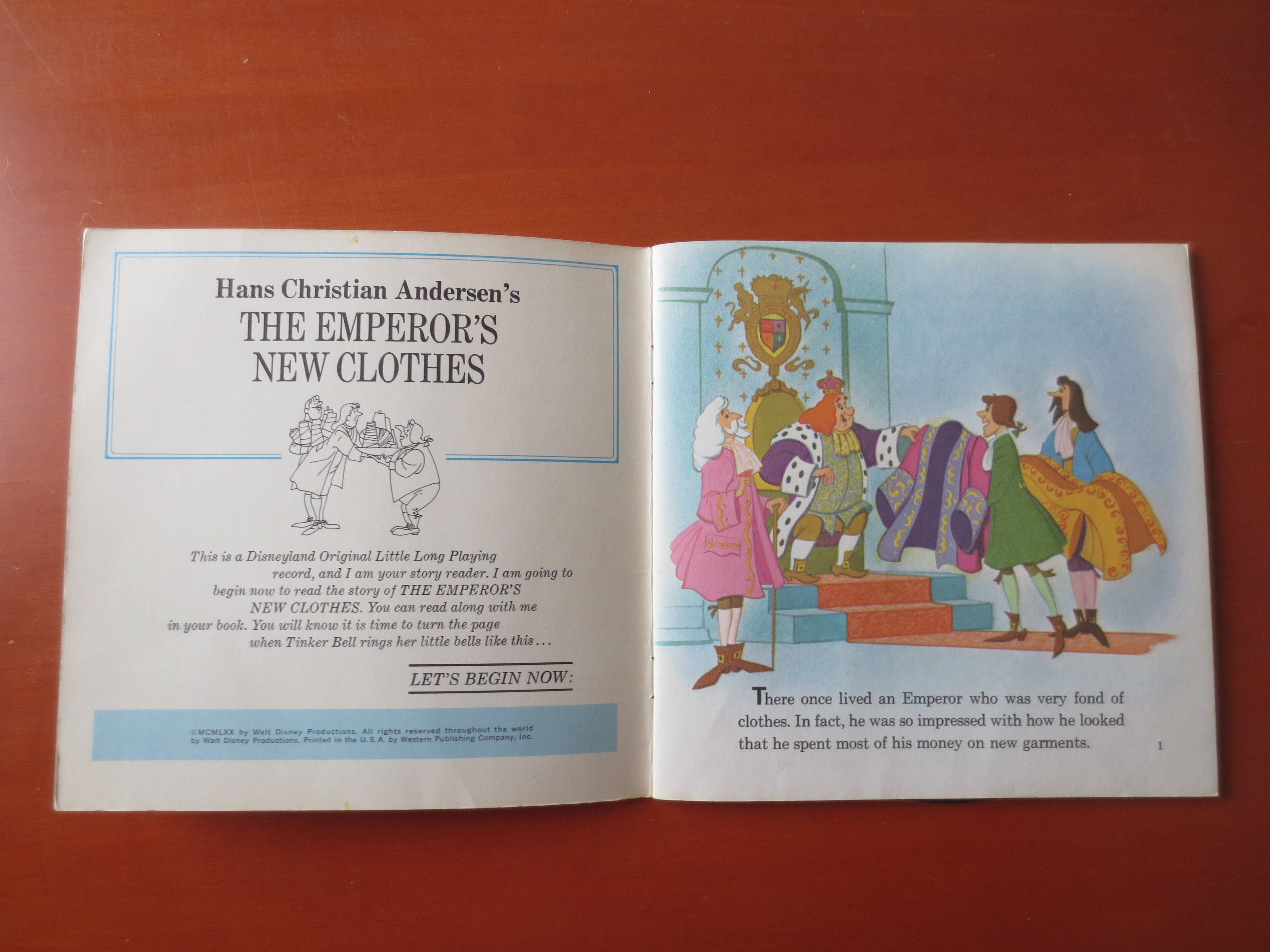 Disneyland – The Emperor's New Clothes (1970) Vinyl 7" with 24-Page Colour Book