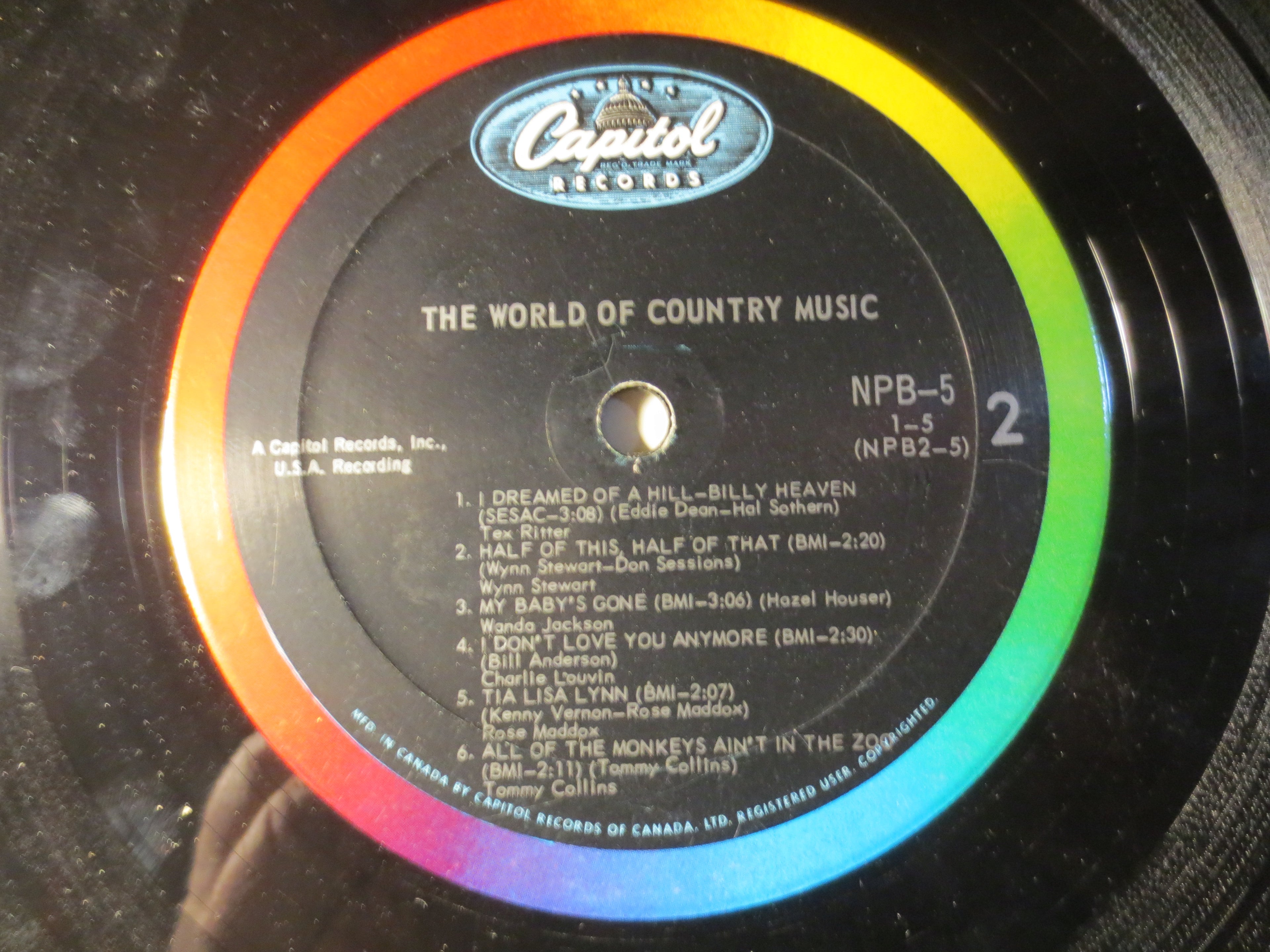 The World of Country Music (1965) Double Vinyl LP