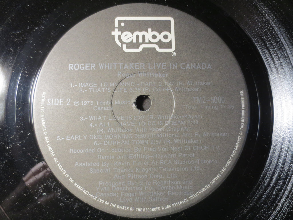 Roger Whittaker – Live in Canada (1975) Vinyl LP