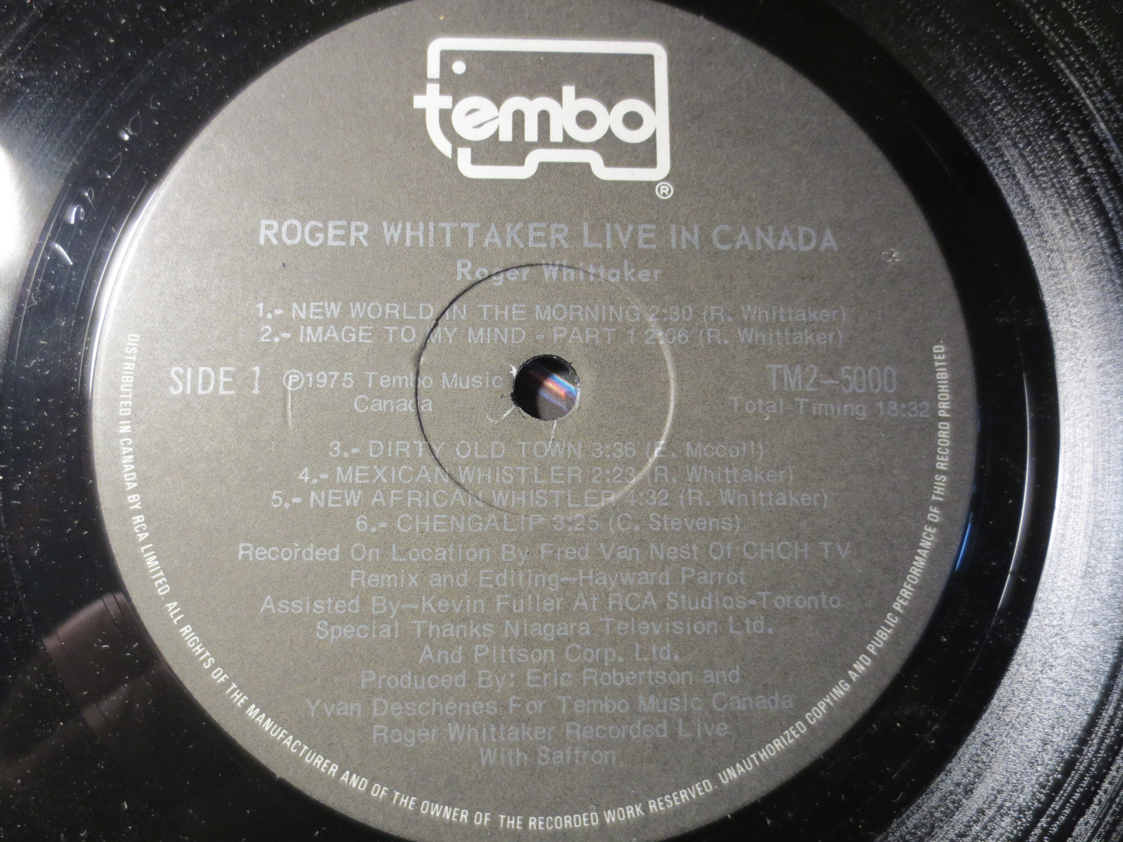 Roger Whittaker – Live in Canada (1975) Vinyl LP