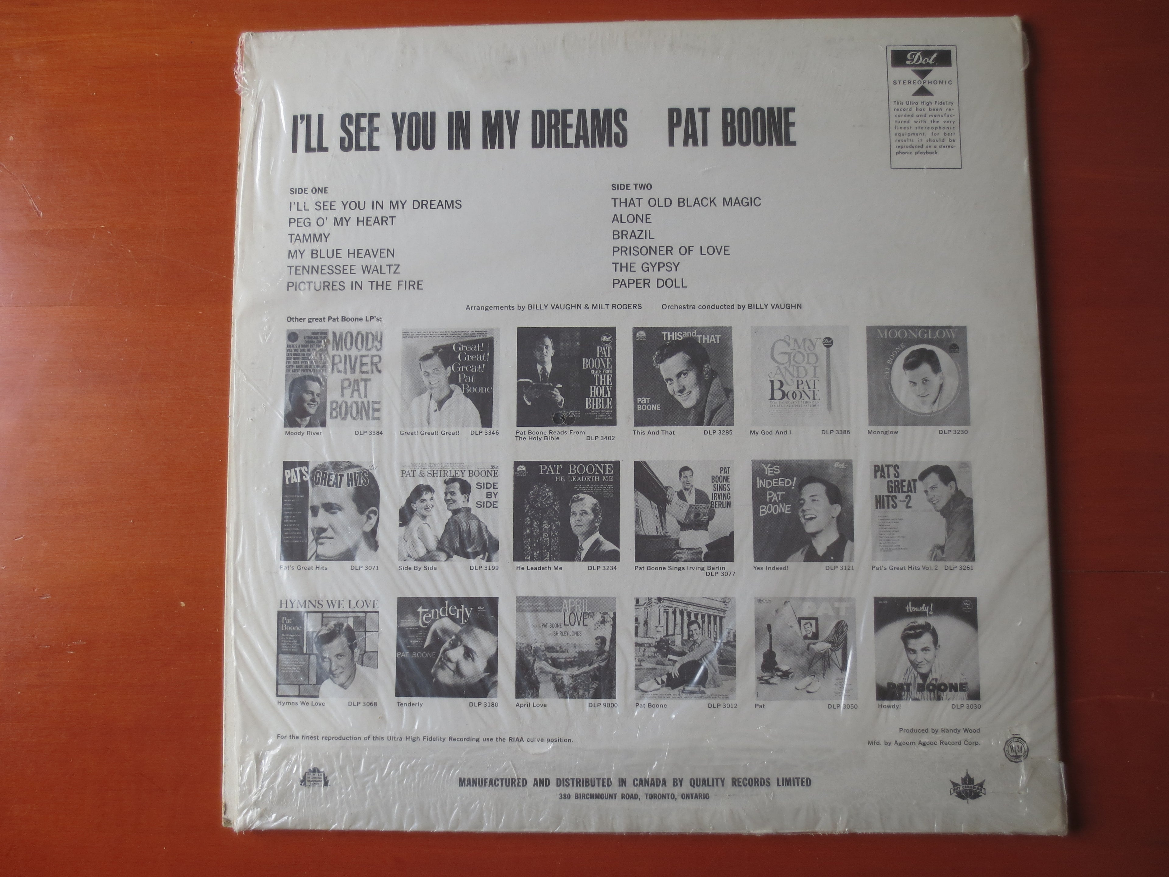 Pat Boone – I'll See You in My Dreams (1962) Vinyl LP