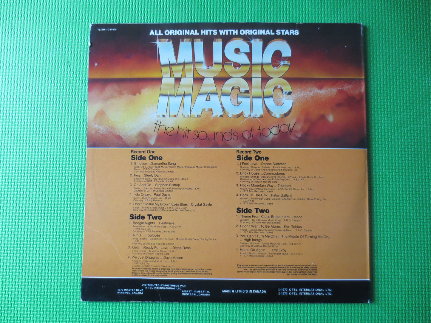 K-Tel RECORDS, MUSIC MAGIC Record, K-Tel Album, K-Tel Vinyl, K-Tel Lp, Pop Record, Pop Vinyl, Vintage Vinyl, 1977 Records