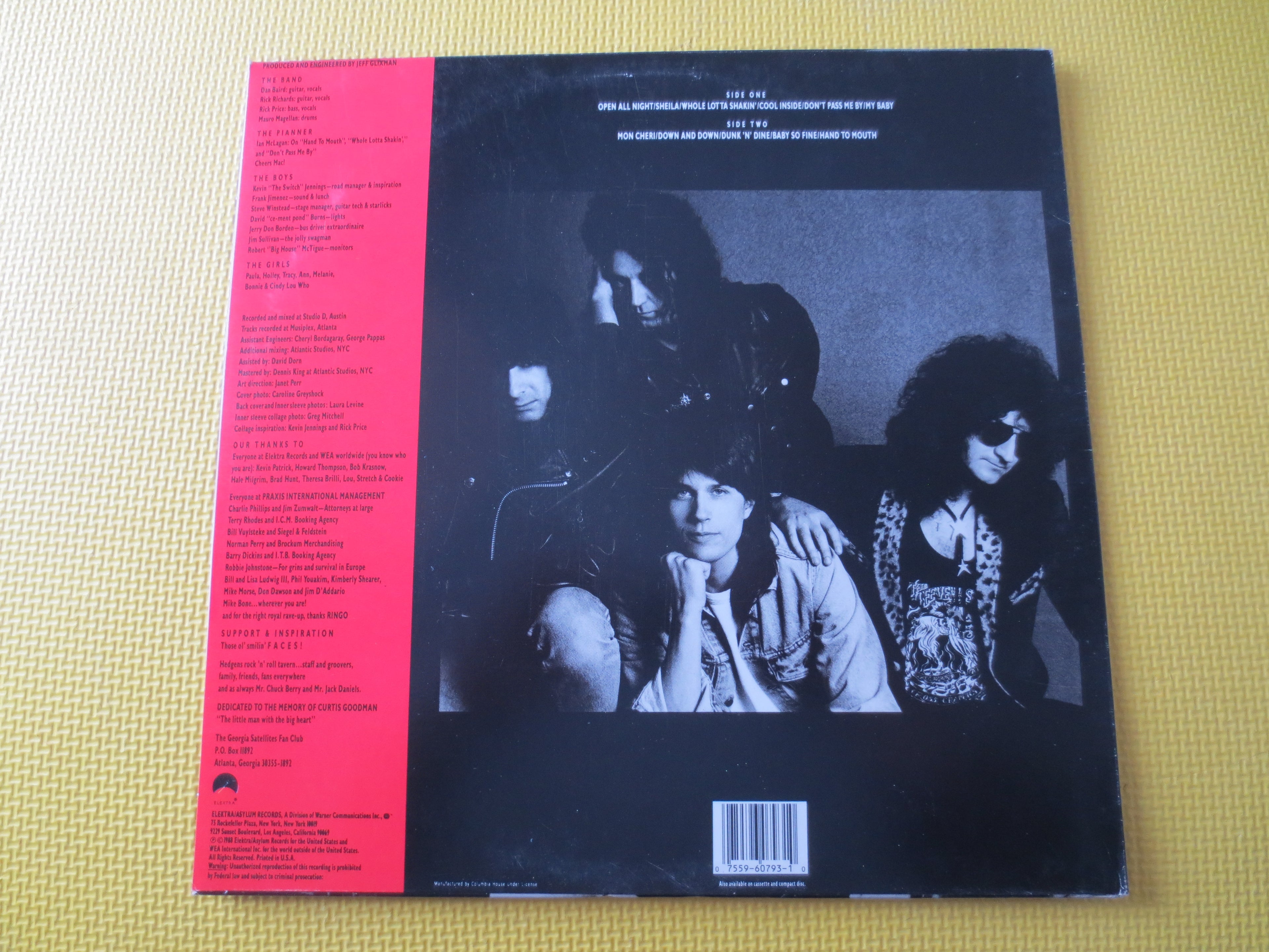 Georgia Satellites – Open All Night (1988) Vinyl LP