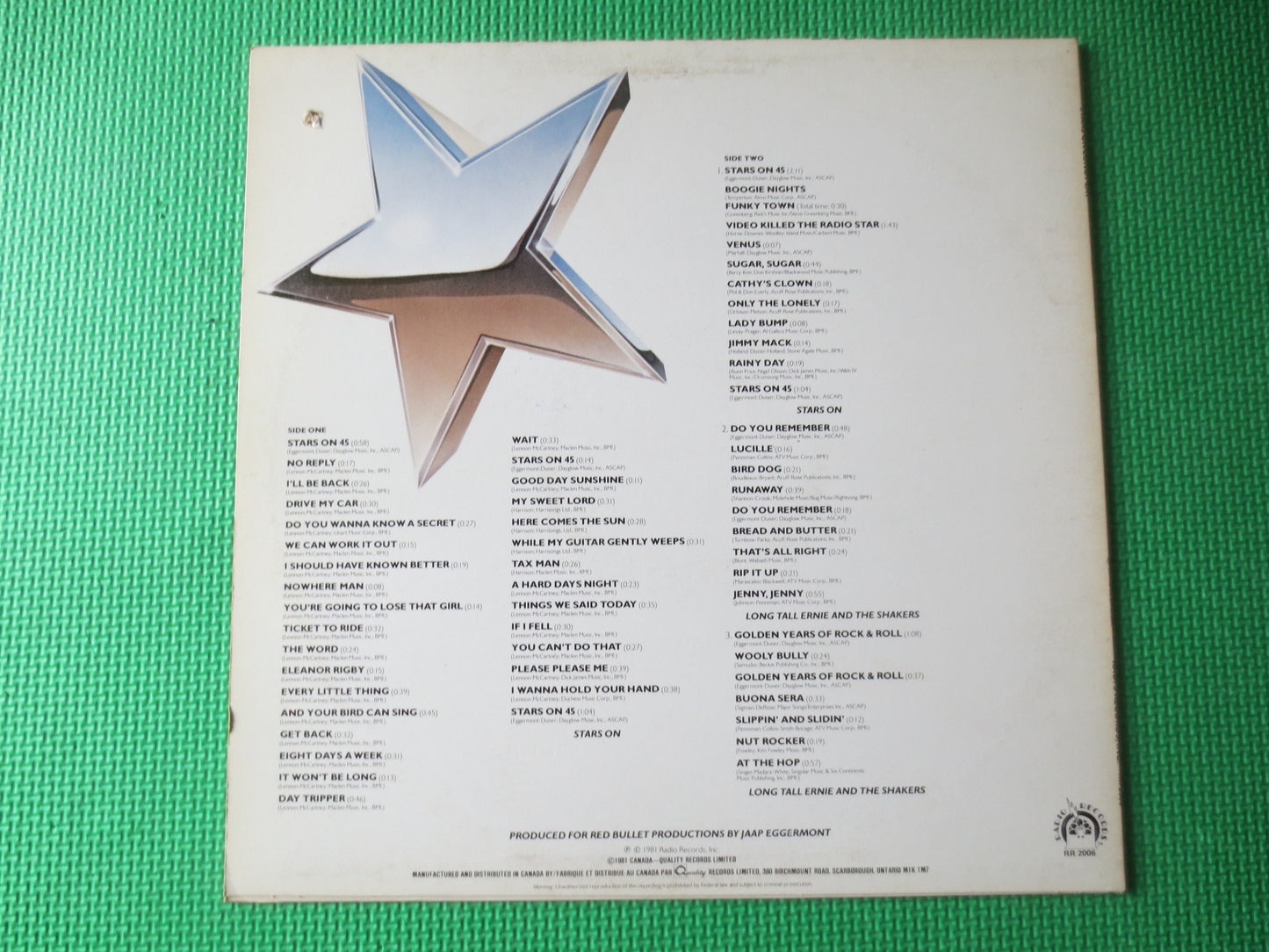 STARS on Long PLAY, The BEATLES, Vintage Vinyl, Record Vinyl, Records, Vinyl Record, Vinyl, The Beatles Vinyl, 1981 Records