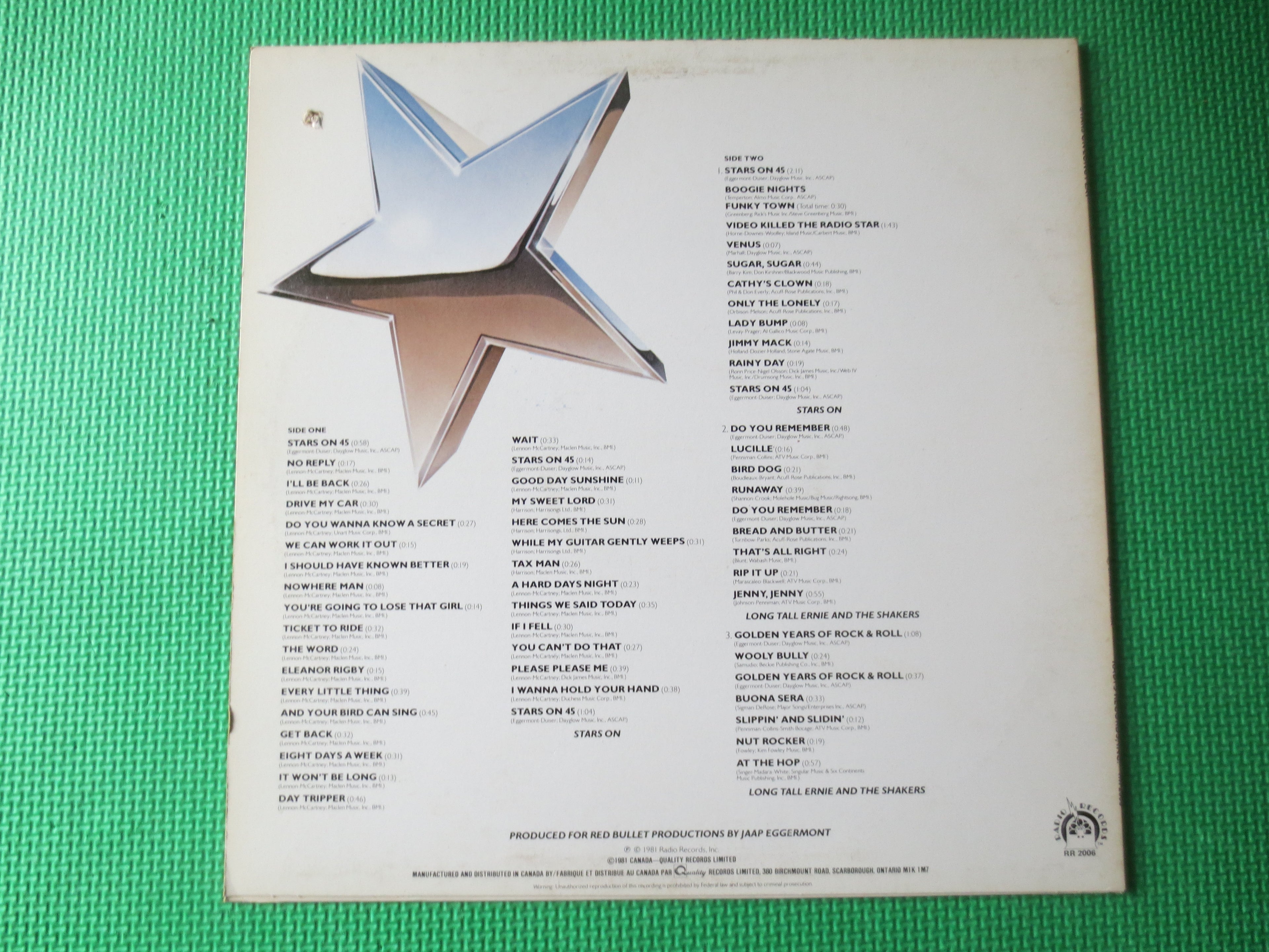Stars on 45 – Beatles Medley (1981) Vinyl LP