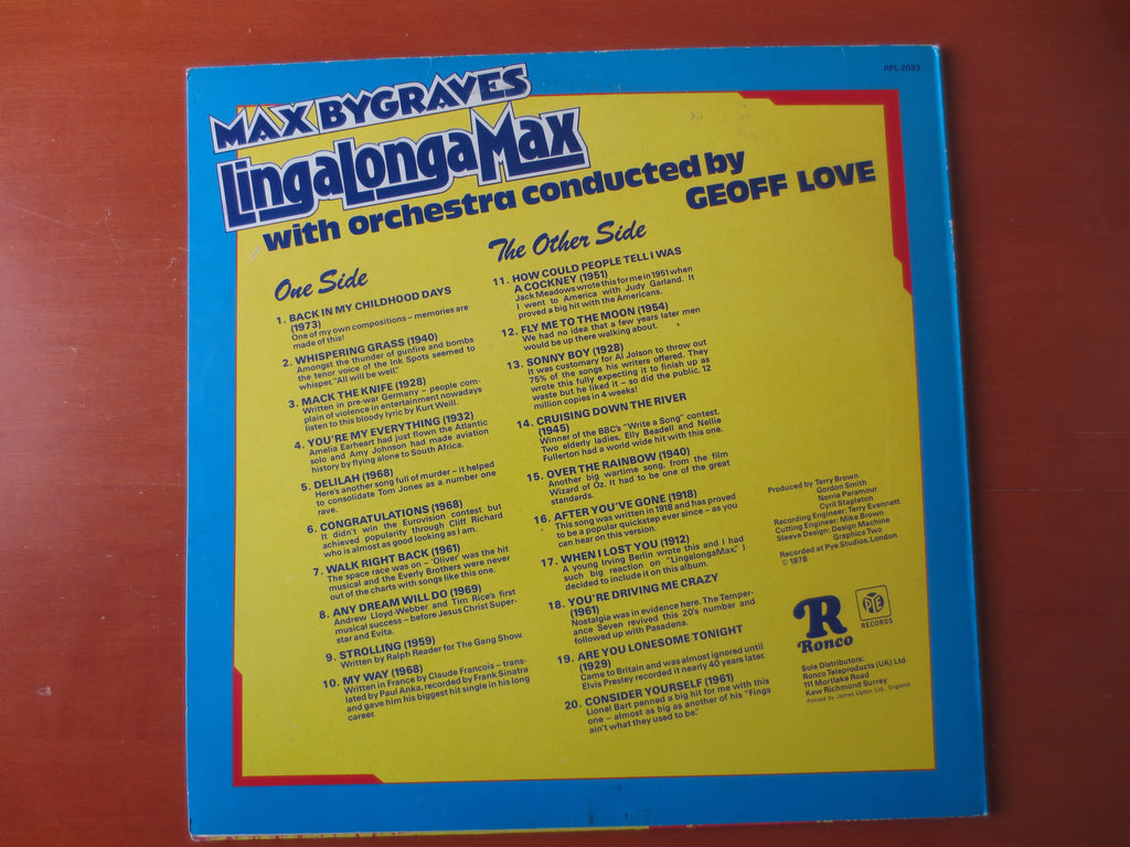 Max Bygraves – Lingalongamax (1977) Vinyl LP