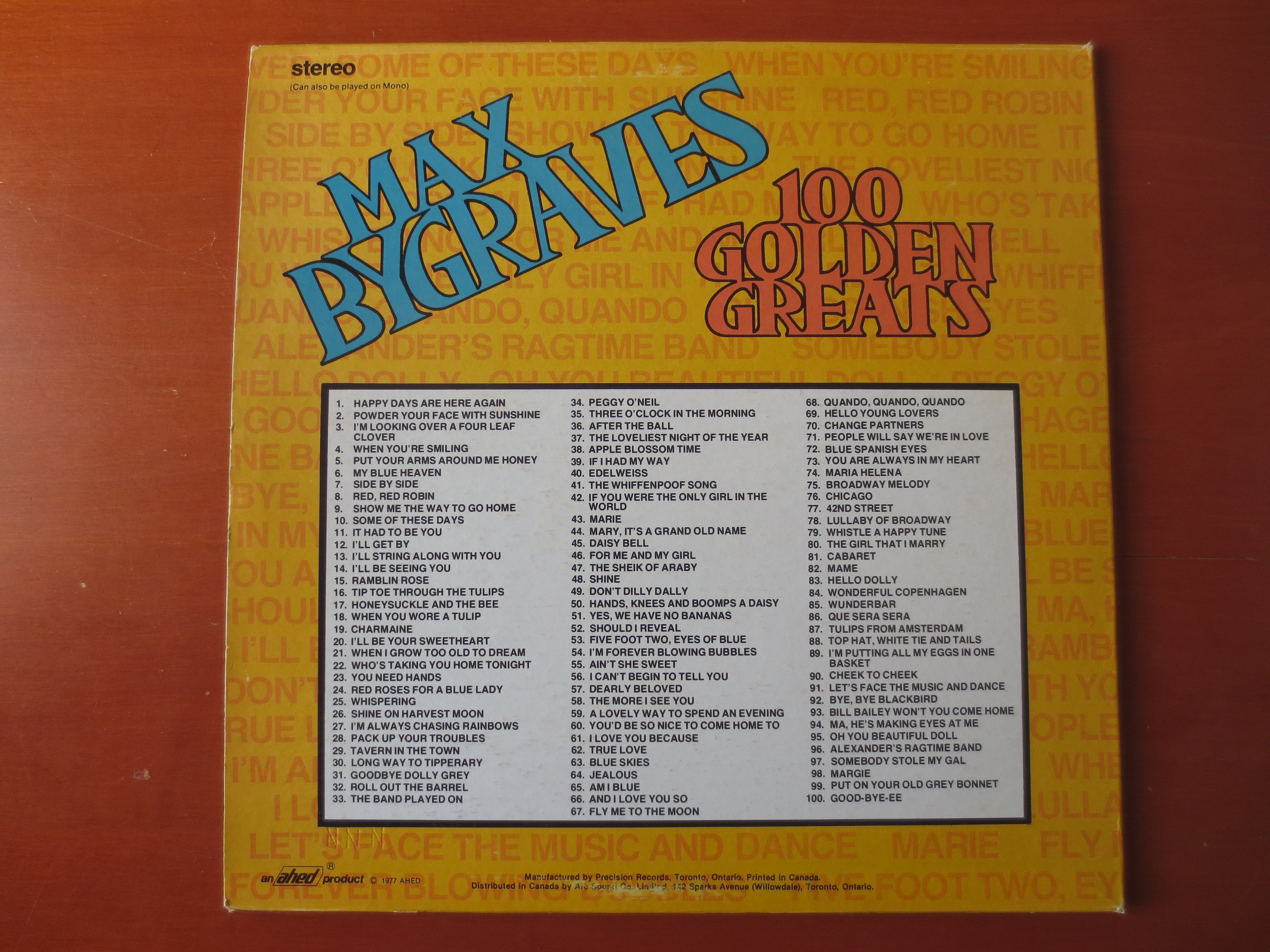 Max Bygraves – 100 Golden Greats (1977) Vinyl LP