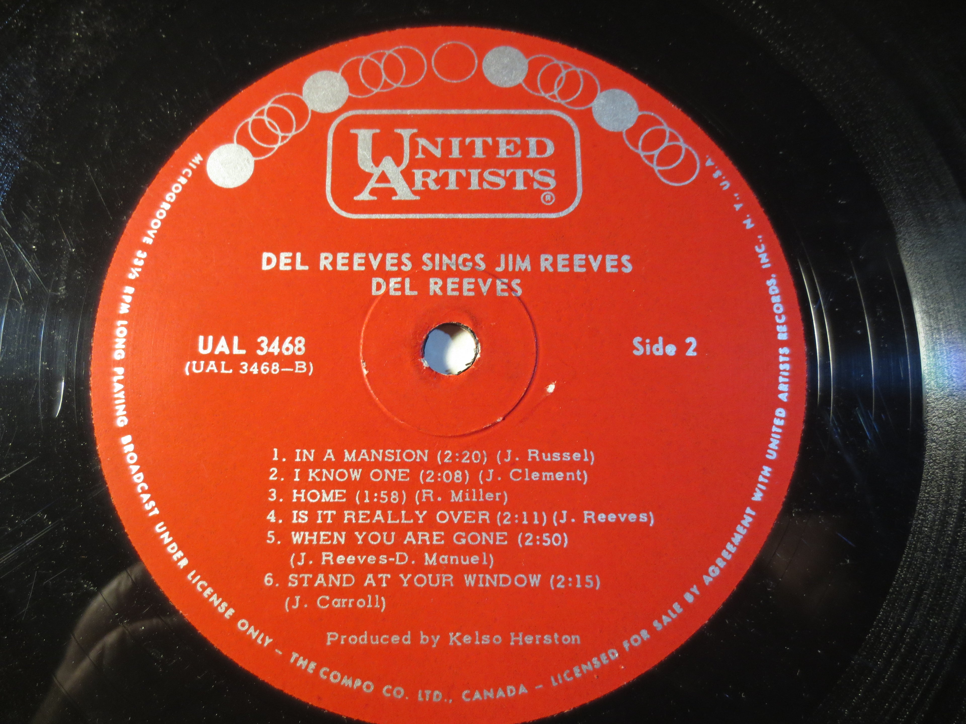 Del Reeves – Sings Jim Reeves (1965) Vinyl LP