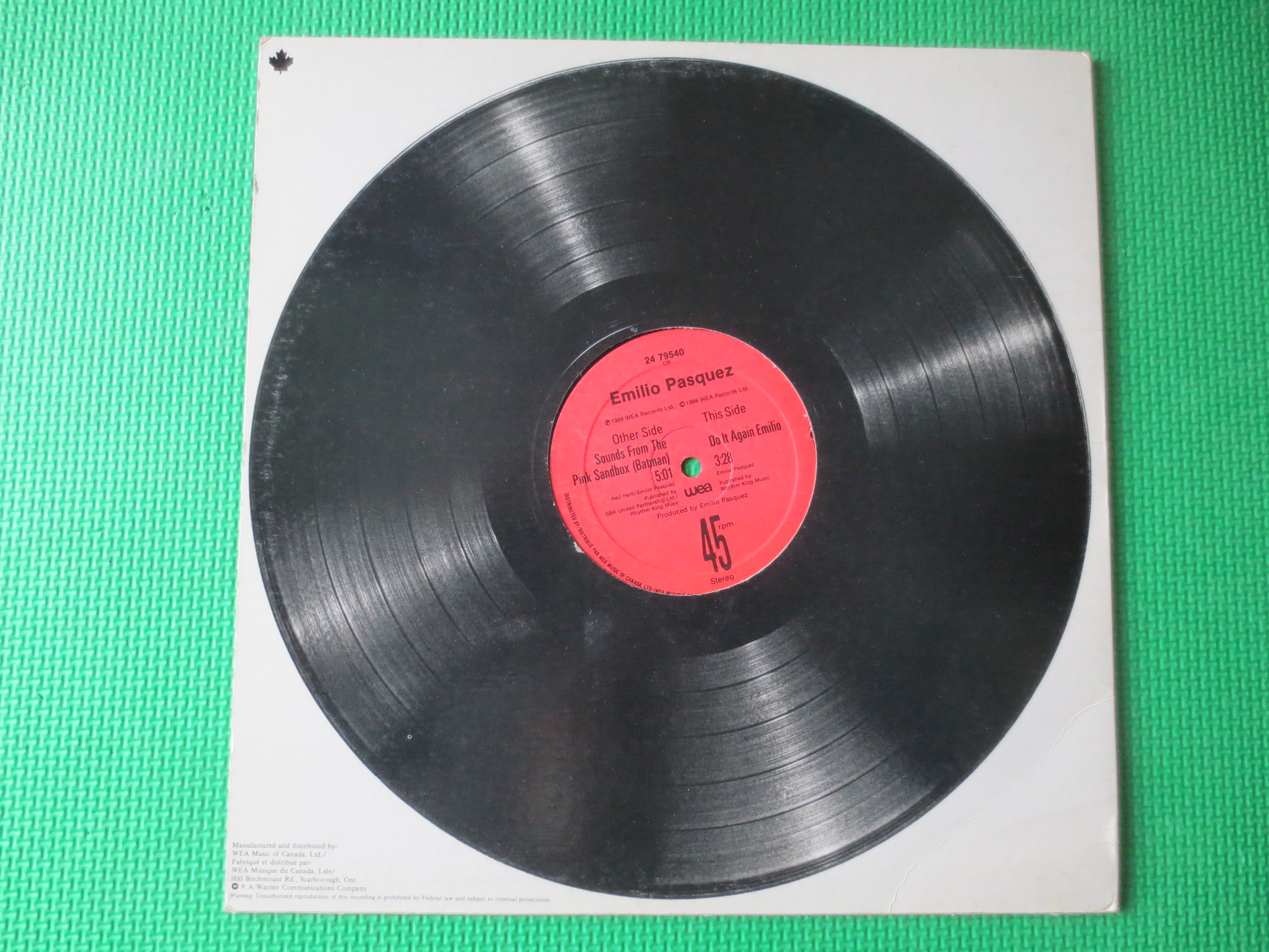 Emilio Pasquez – Batman / Sounds from the Pink Sandbox (1988) Vinyl EP