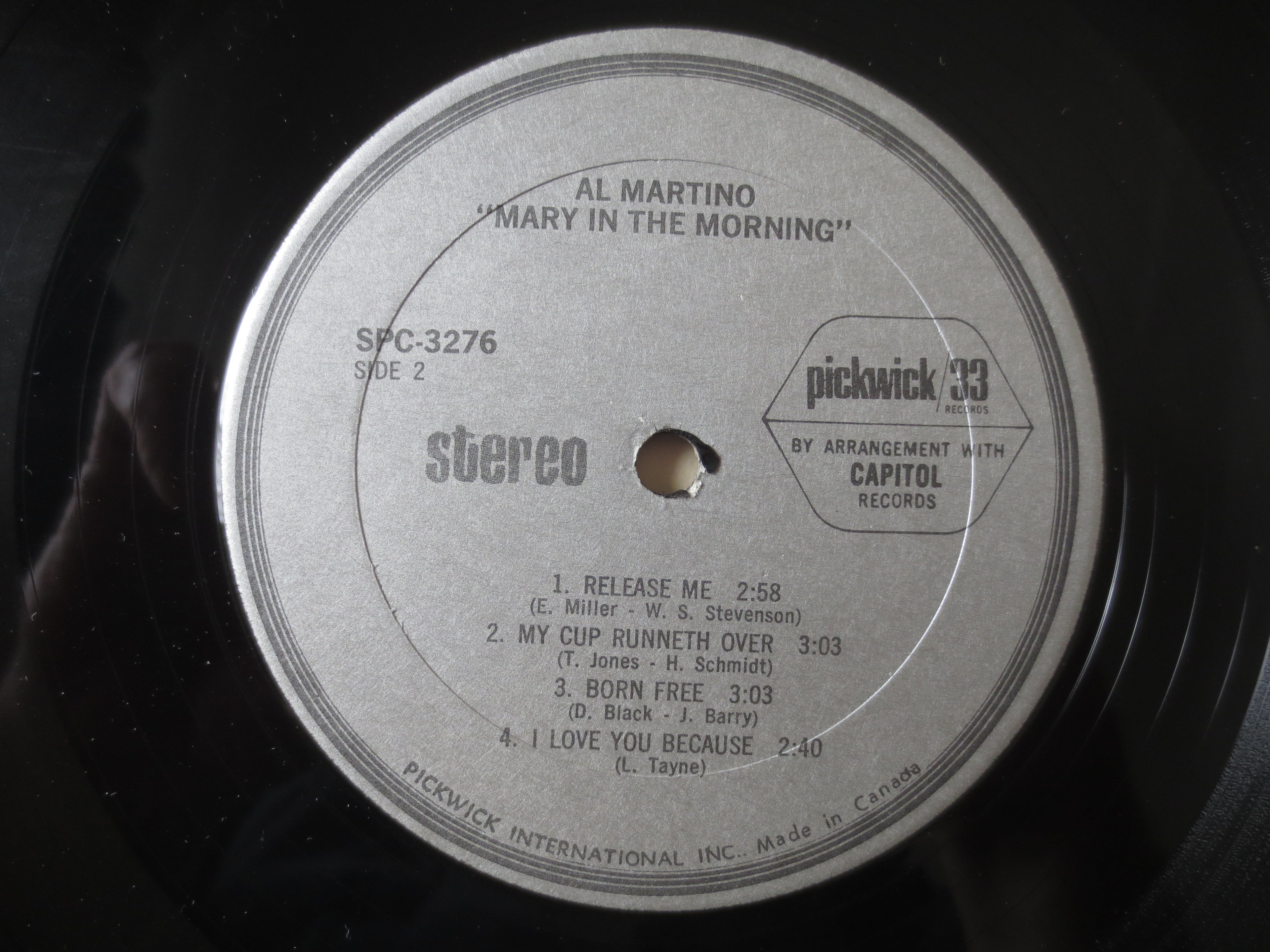 Al Martino – Mary in the Morning (1971) Vinyl LP