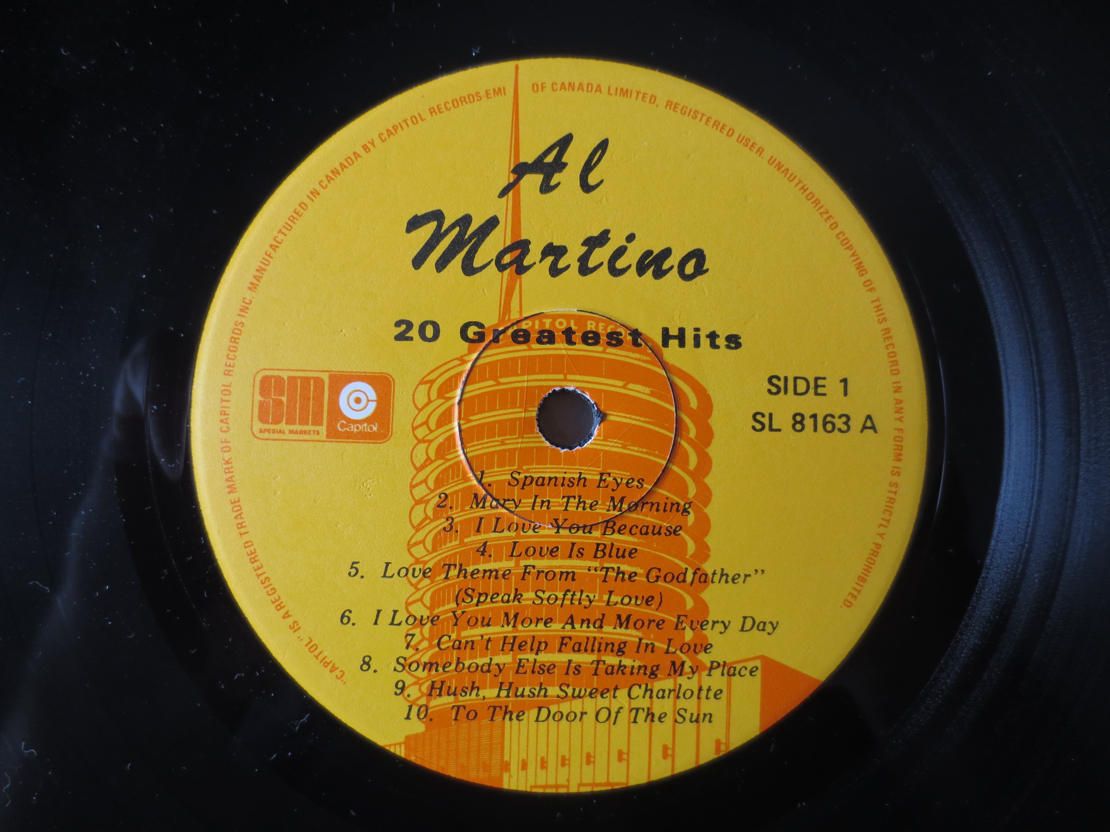 Al Martino – 20 Greatest Hits (1977) Vinyl LP
