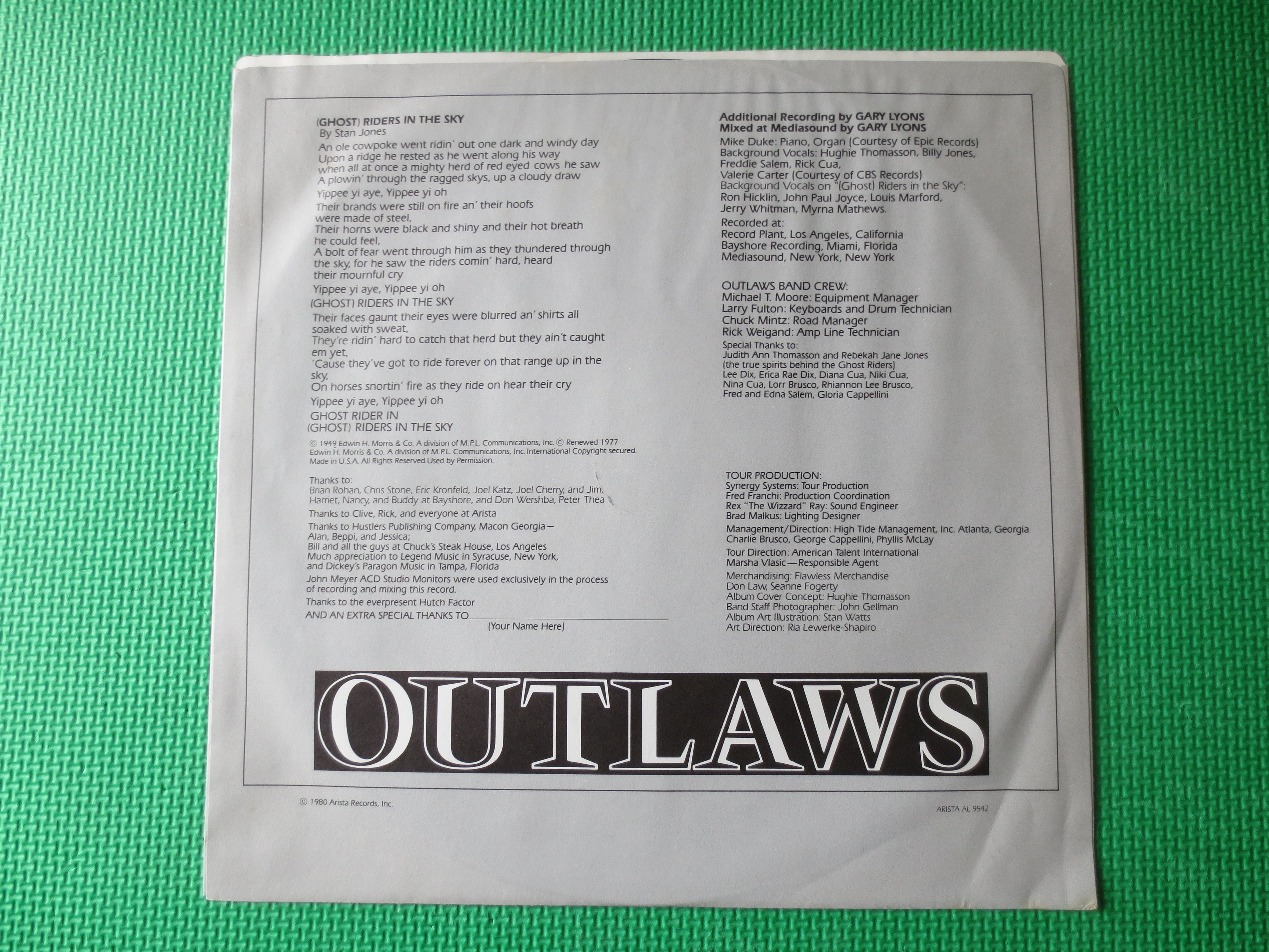 The Outlaws – Ghost Riders (1980) Vinyl LP