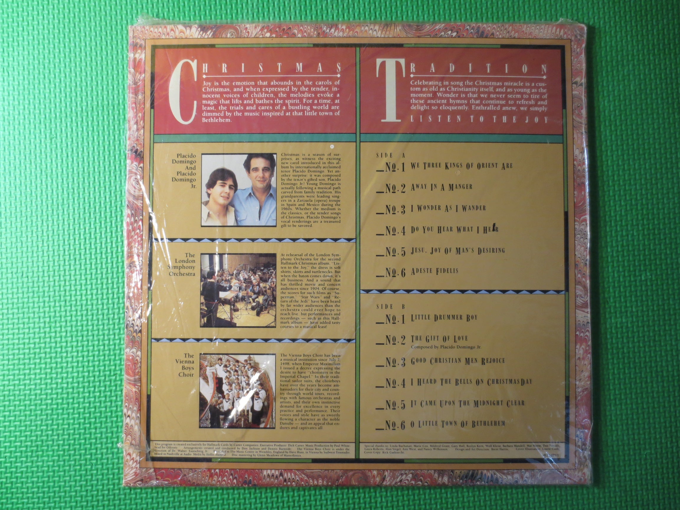 Plácido Domingo – Christmas, Listen to the Joy (1986) Vinyl LP