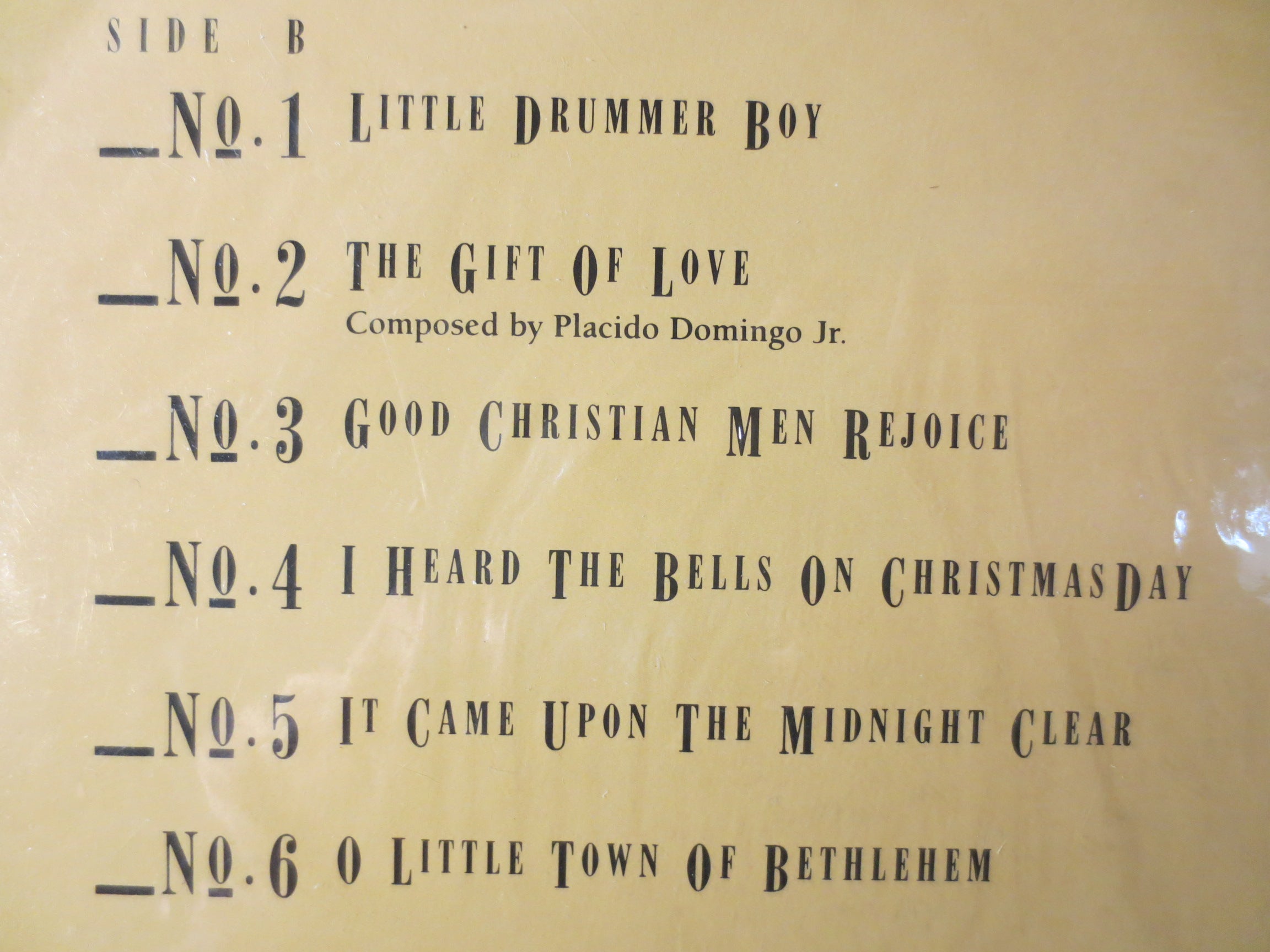 Plácido Domingo – Christmas, Listen to the Joy (1986) Vinyl LP