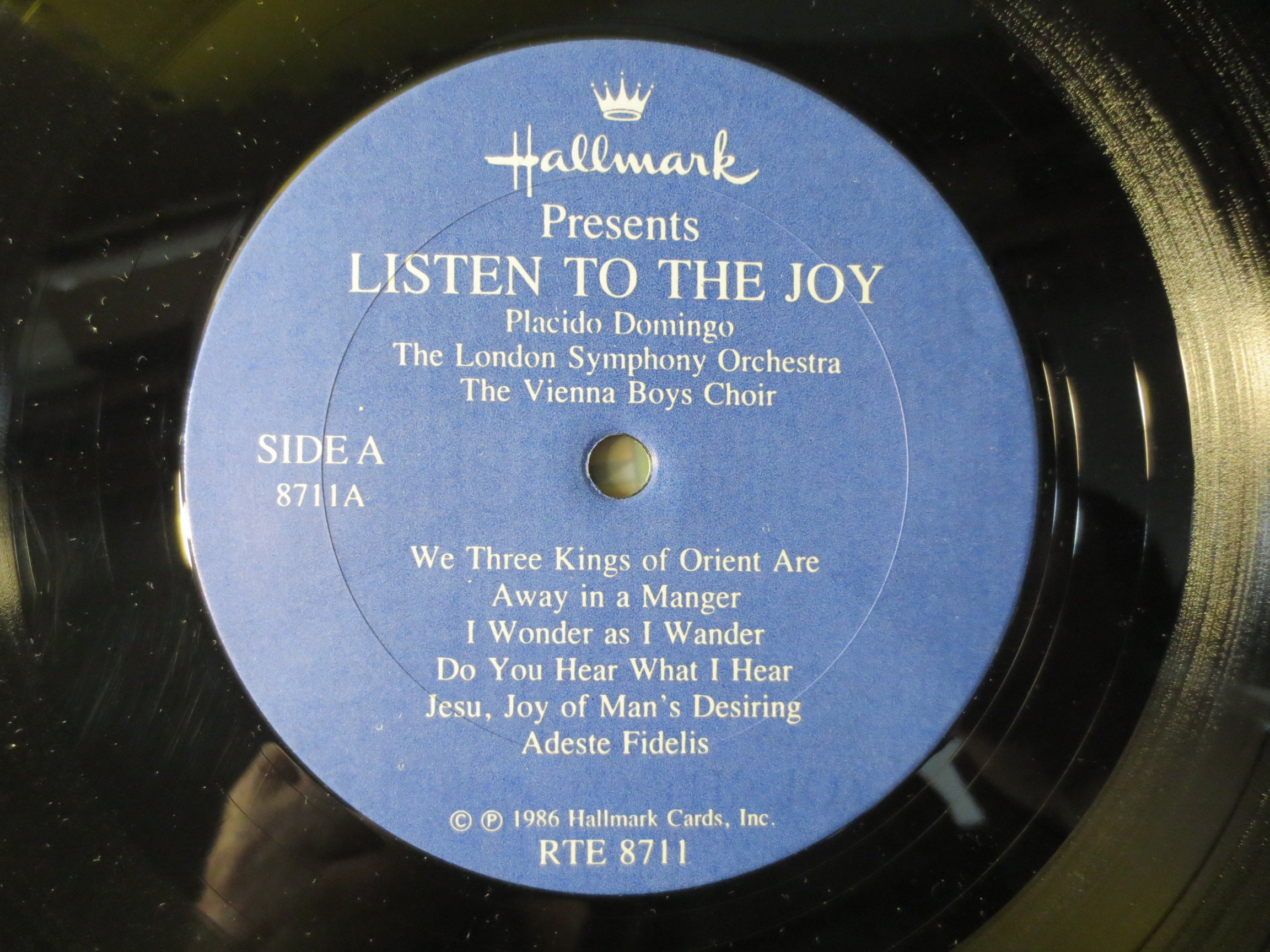 Plácido Domingo – Christmas, Listen to the Joy (1986) Vinyl LP