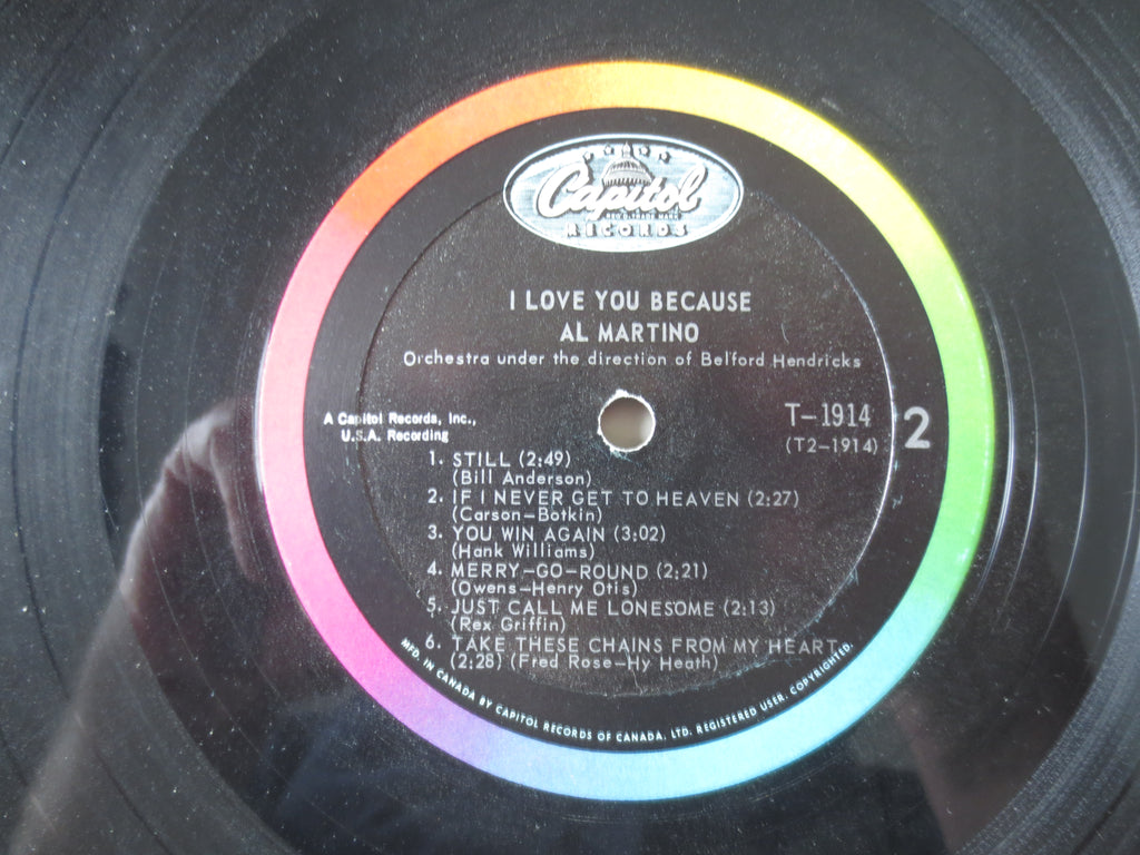 Al Martino – I Love You Because (1963) Vinyl LP