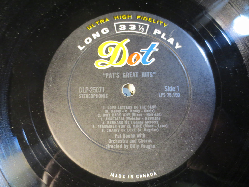 Pat Boone – Pat's Great Hits (1957) Vinyl LP