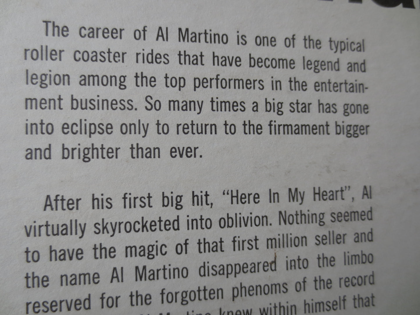AL MARTINO, Don't Go To STRANGERS, Al Martino Album, Al Martino Vinyl, Al Martino Lp, Vinyl Albums, Lp, 1966 Records