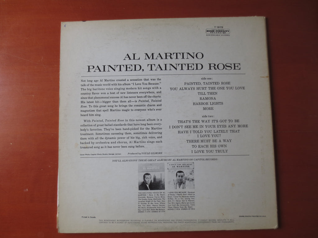 Al Martino – Painted, Tainted Rose (1963) Vinyl LP