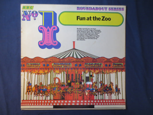 FUN at the ZOO, CHILDRENS Records, Records, Kids Records, Child Record, Record Vinyl, Record, Vinyl Record, 1969 Records
