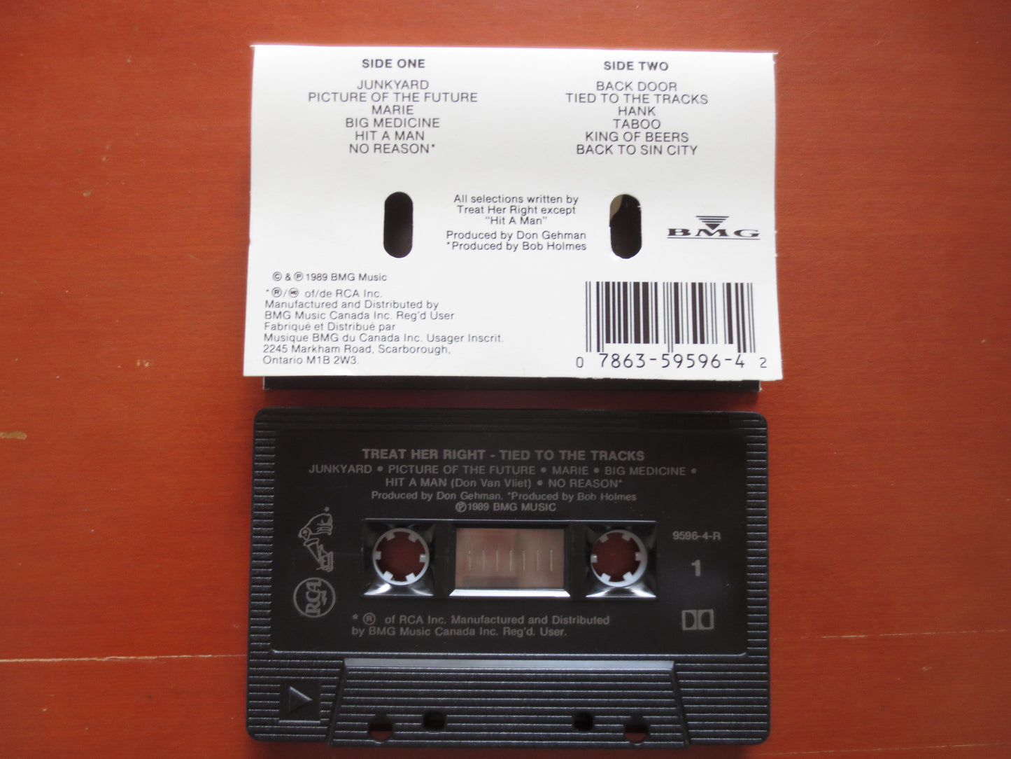 TREAT HER RIGHT, Tied to the Tracks, Treat Her Right Lp, Blues Rock Music, Blues Lp, Tape Cassette, Cassette, 1989 Cassette
