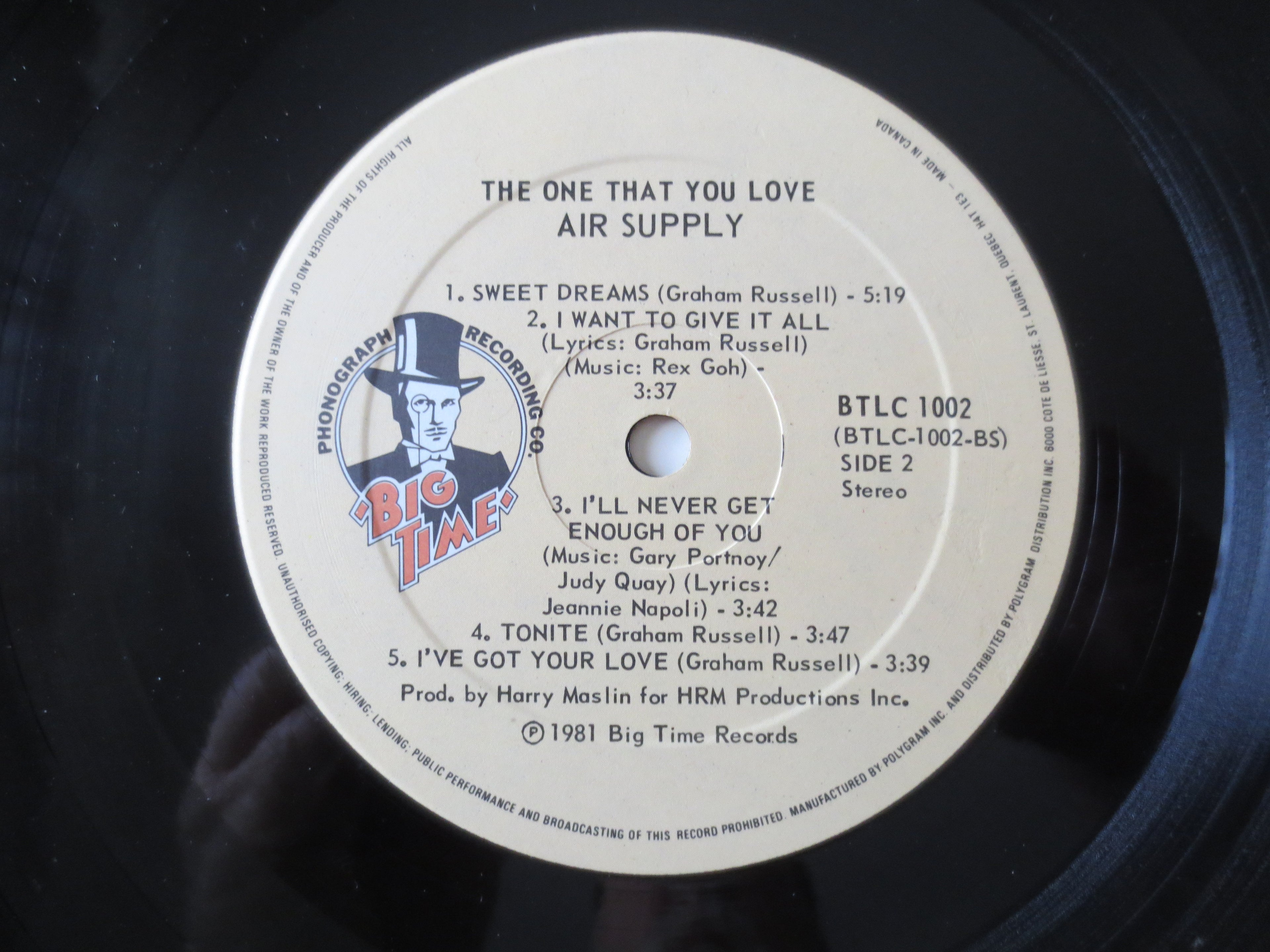 Air Supply – The One That You Love (1981) Vinyl LP