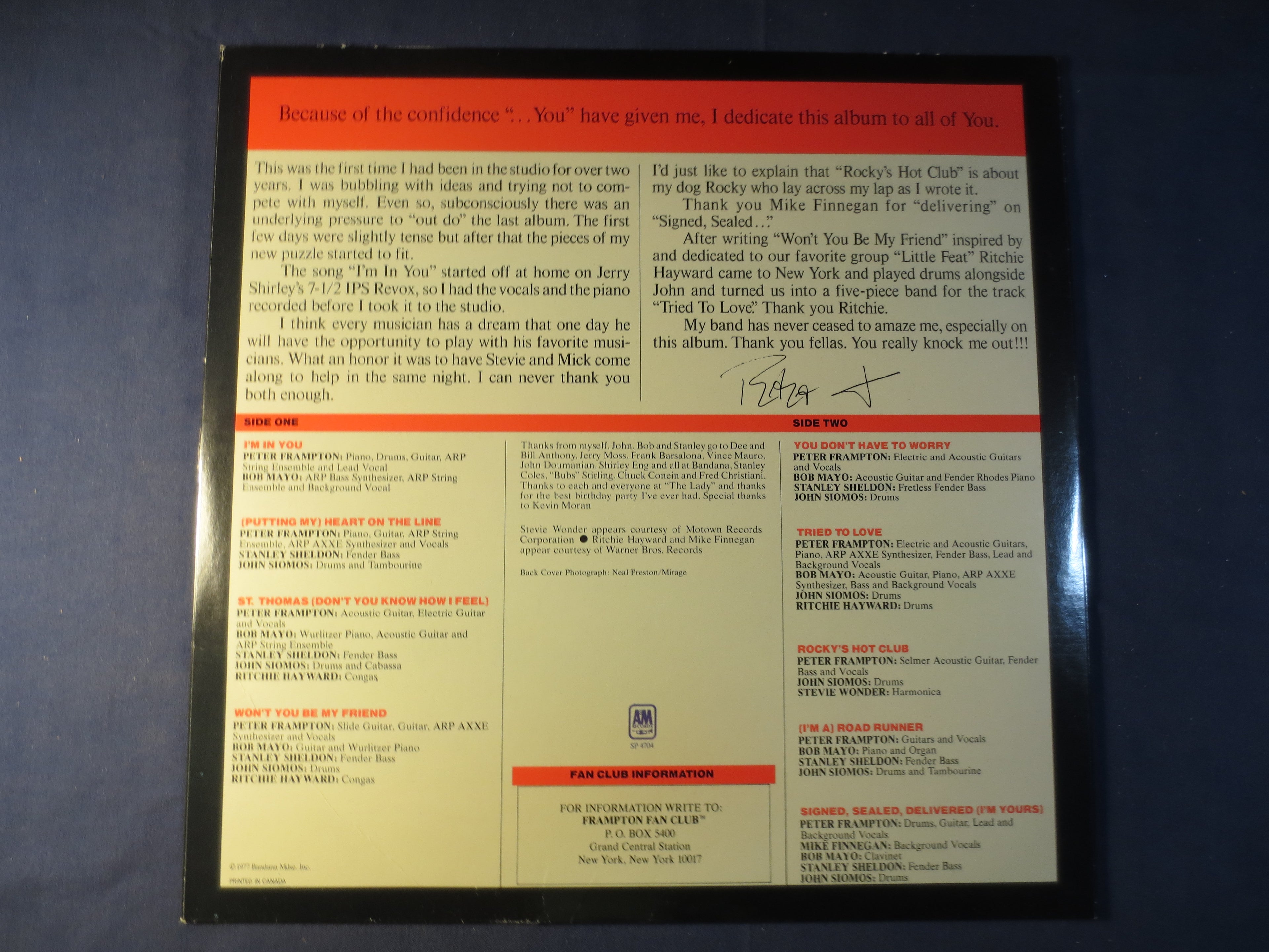 Peter Frampton – I'm in You (1977) Vinyl LP