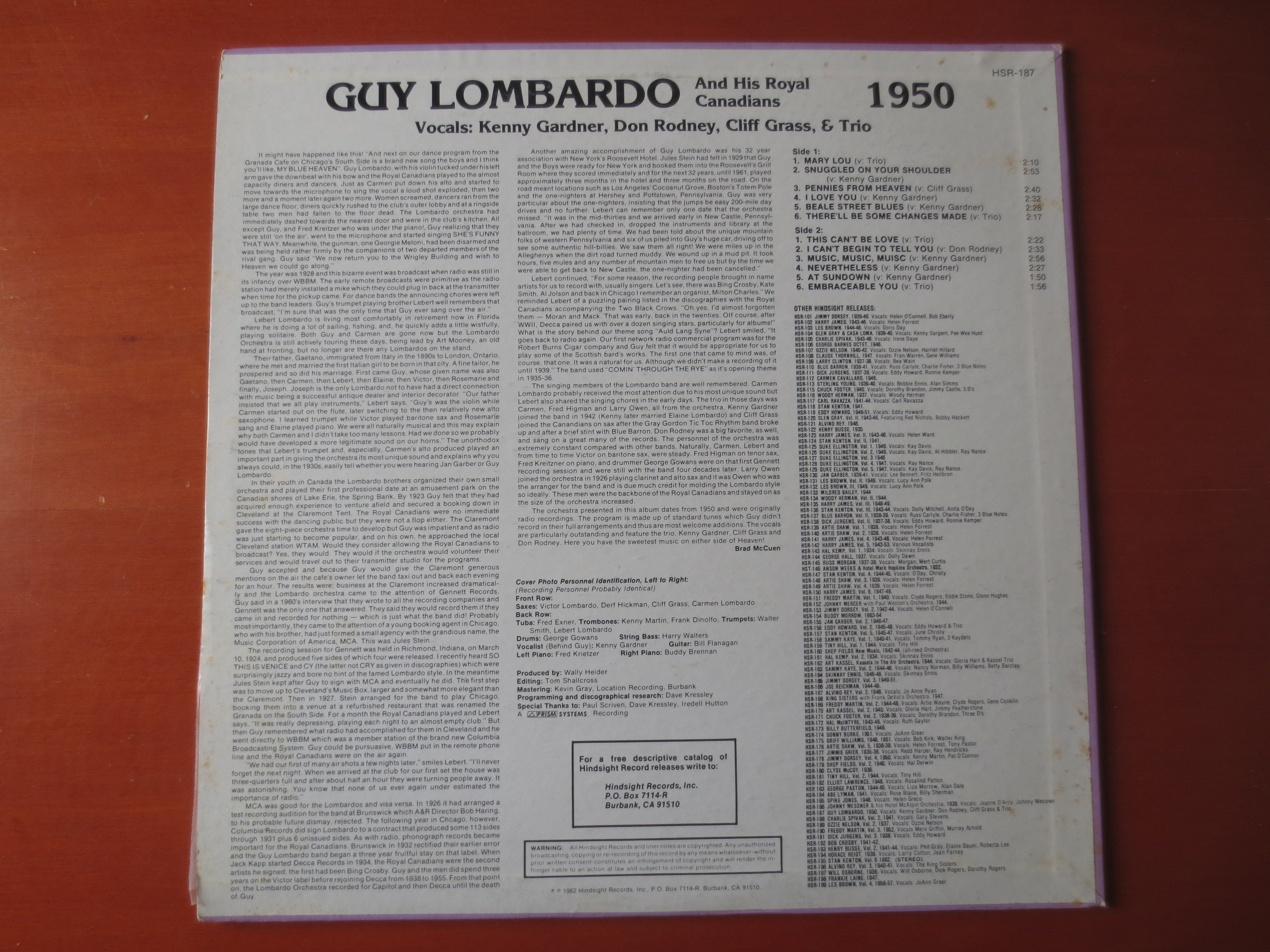Guy Lombardo – The Uncollected (1982) Vinyl LP
