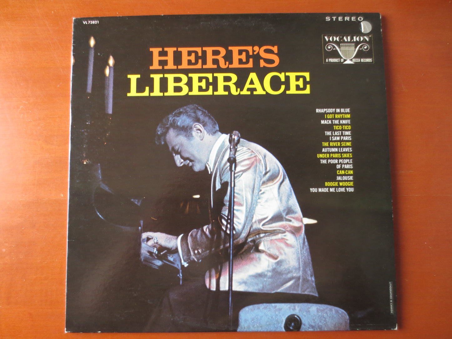 LIBERACE, Here's LIBERACE, LIBERACE Albums, Liberace Vinyl, Liberace Lp, Classical Albums, Classical Record, 1965 Record