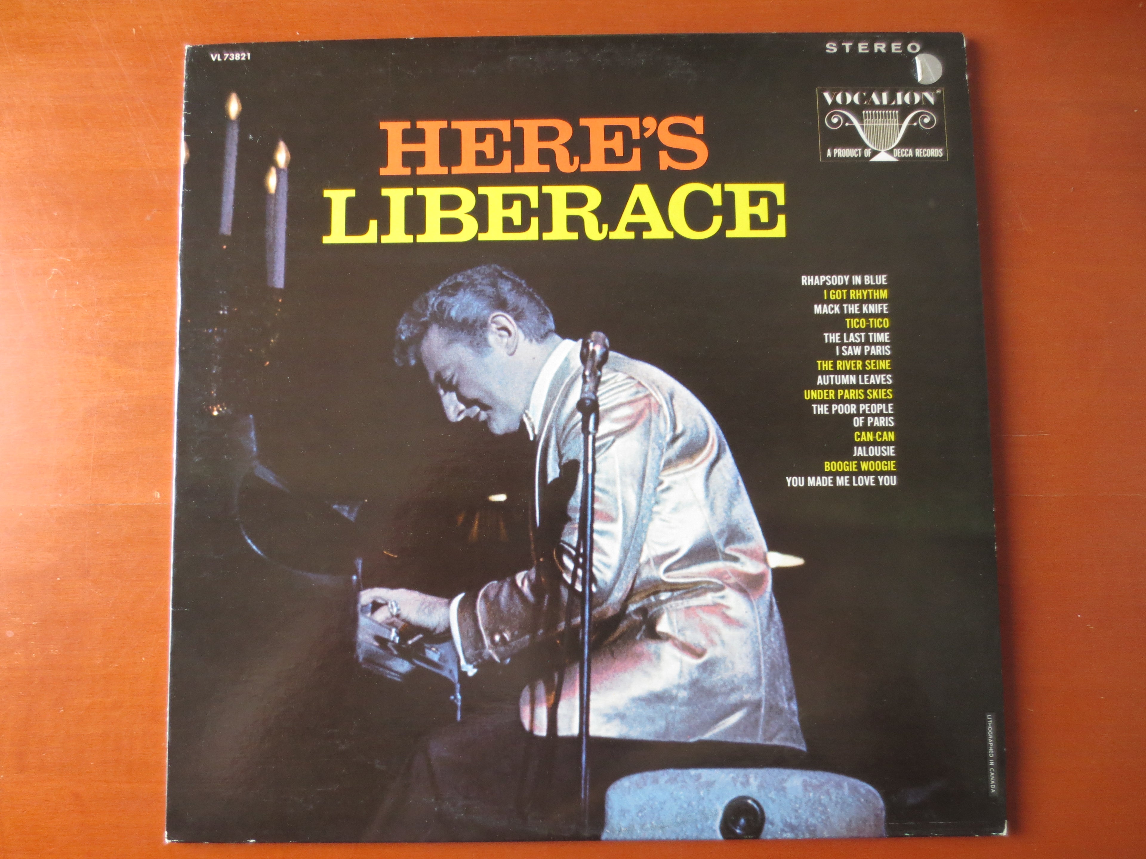 Liberace – Here's Liberace (1965) Vinyl LP