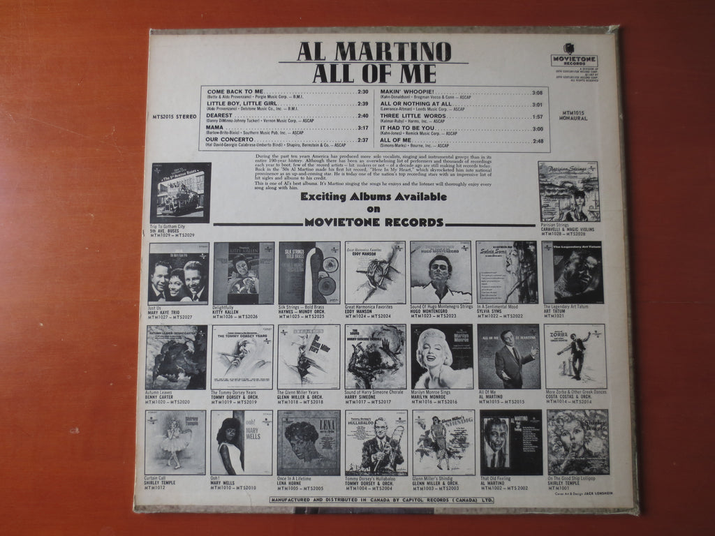 Al Martino – All of Me (1967) Vinyl LP