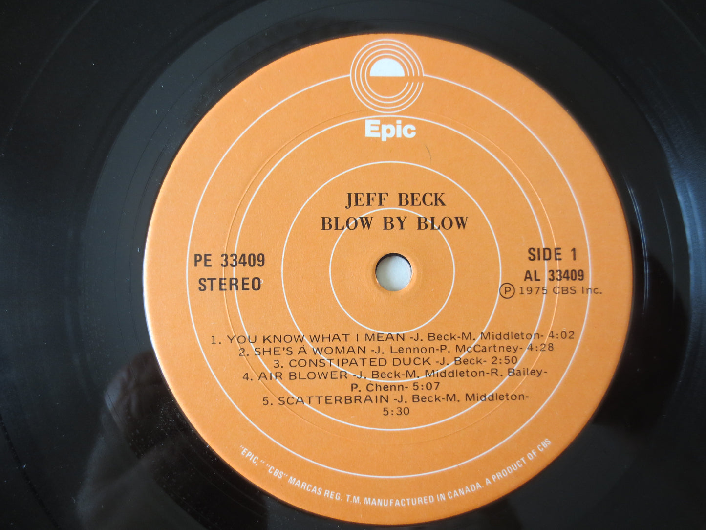 JEFF BECK, Blow by Blow, JEFF Beck Records, Vintage Vinyl, Jeff Beck Albums, Vinyl Record, Vinyl, Rock Record, 1975 Records